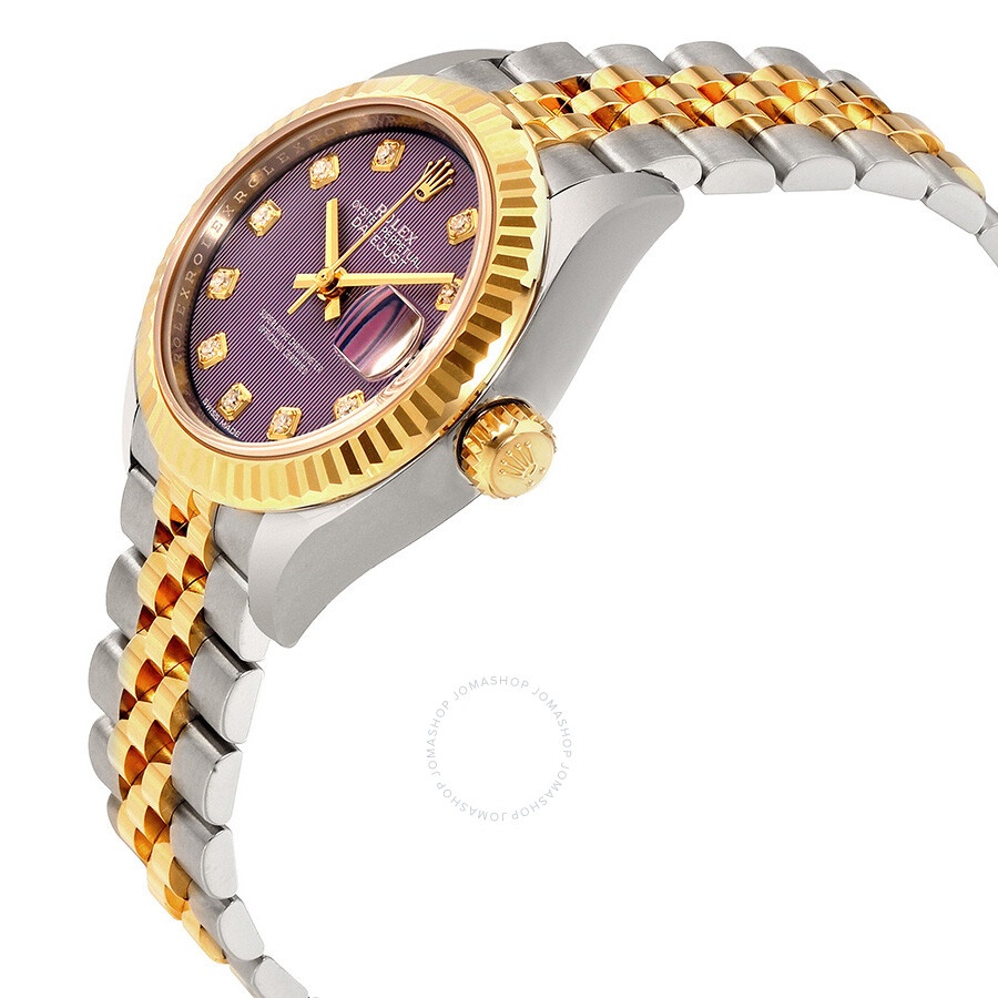 Lady Datejust Lavender Diamond Dial Steel and 18K Yellow Gold Automatic Ladies Watch 279173LVDJ - 2