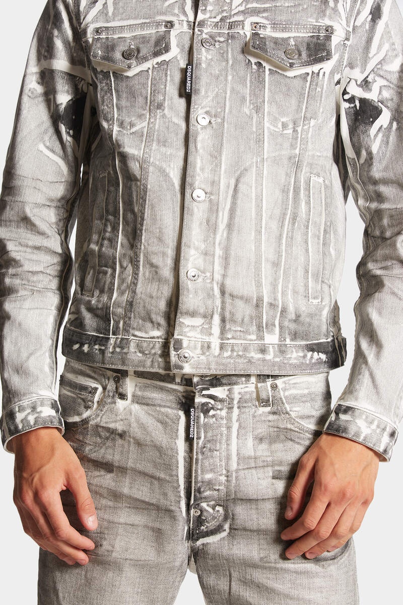 ICON WHITE COAL WASH DAN JEANS JACKET - 5