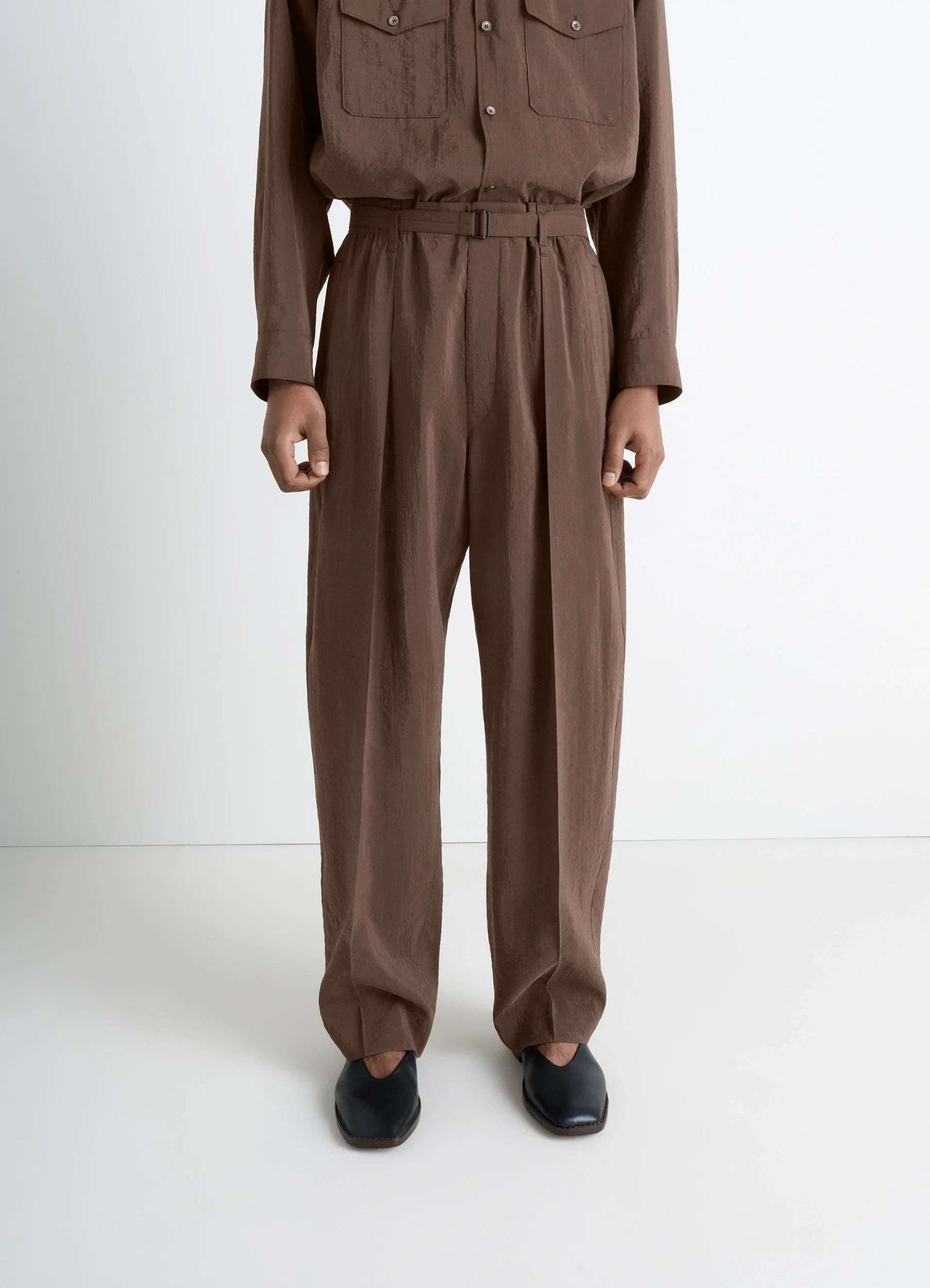 BELTED RELAXED PANTS - 5