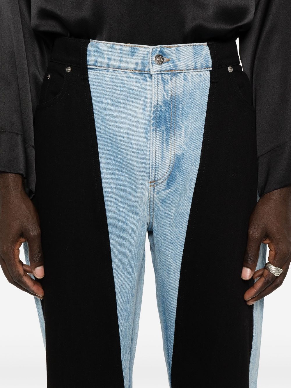 colourblock straight-leg jeans - 5
