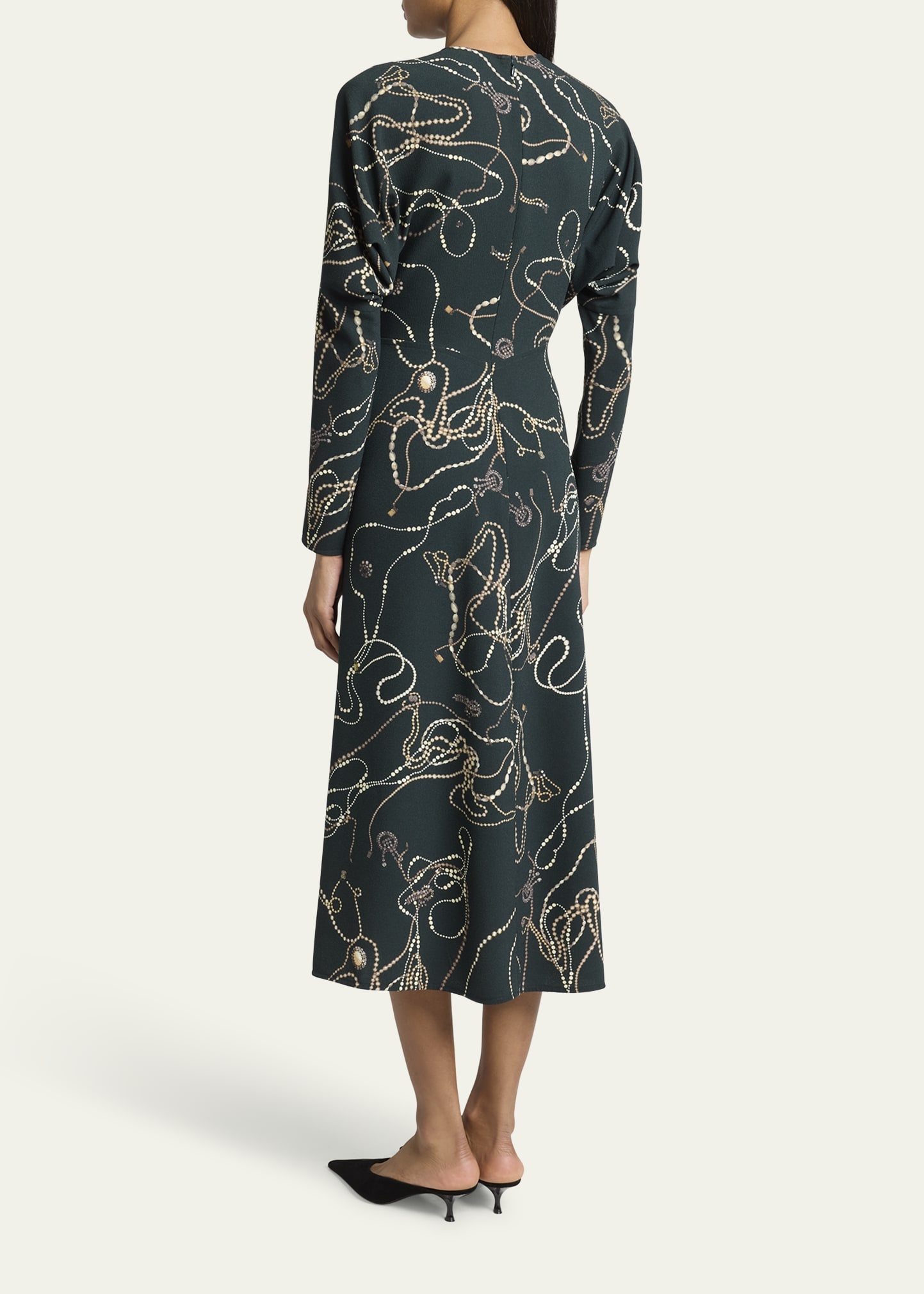 Long Dolman-Sleeve Midi Dress - 3
