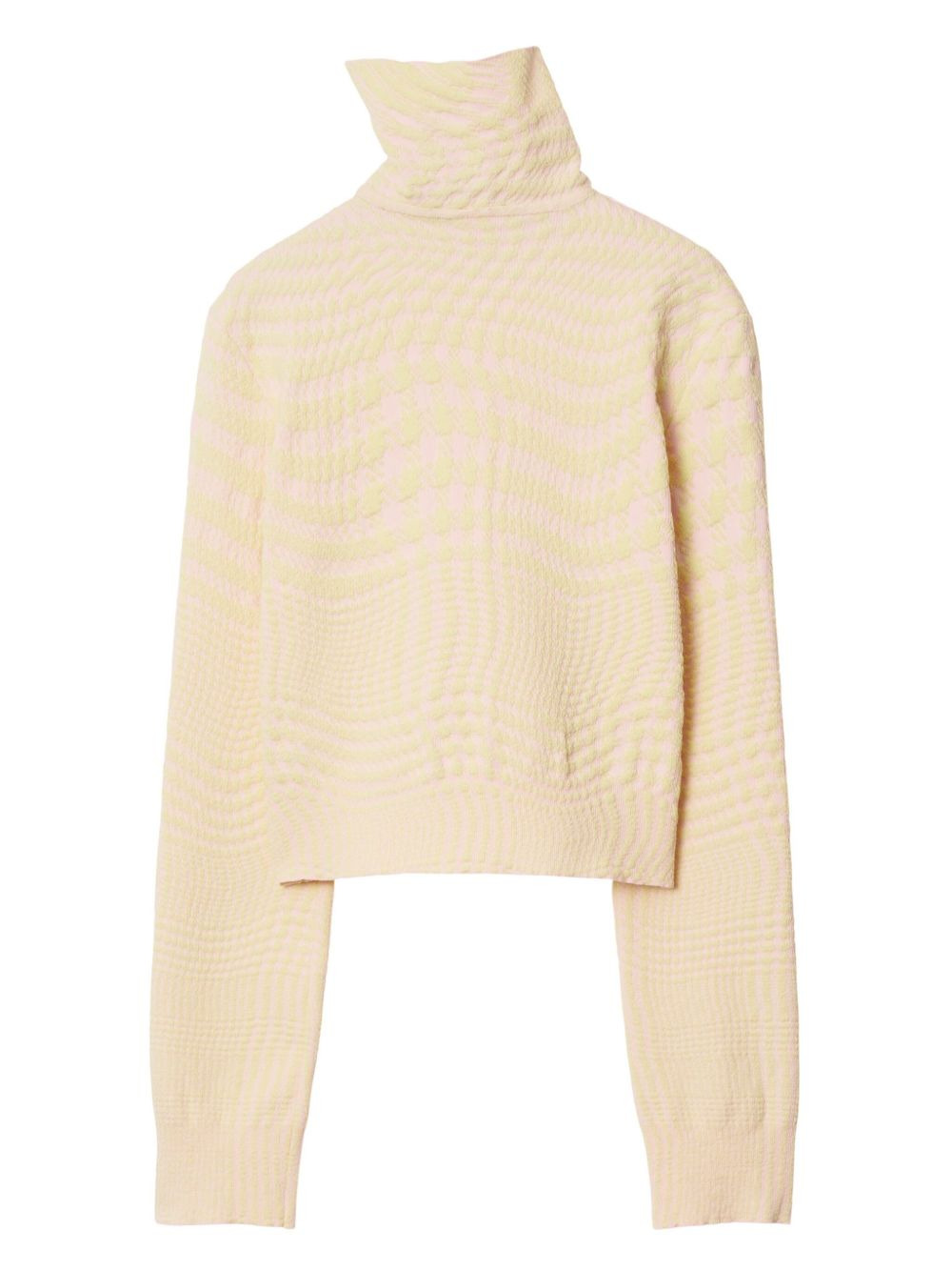 warped houndstooth jacquard jumper - 6