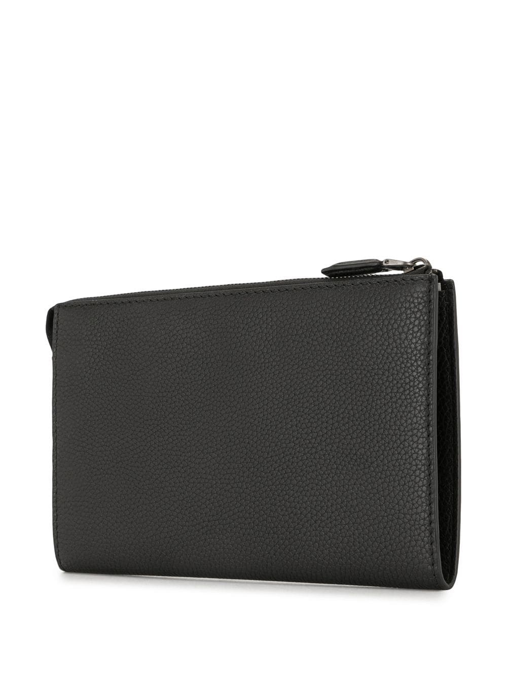 embossed logo zipped clutch - 3