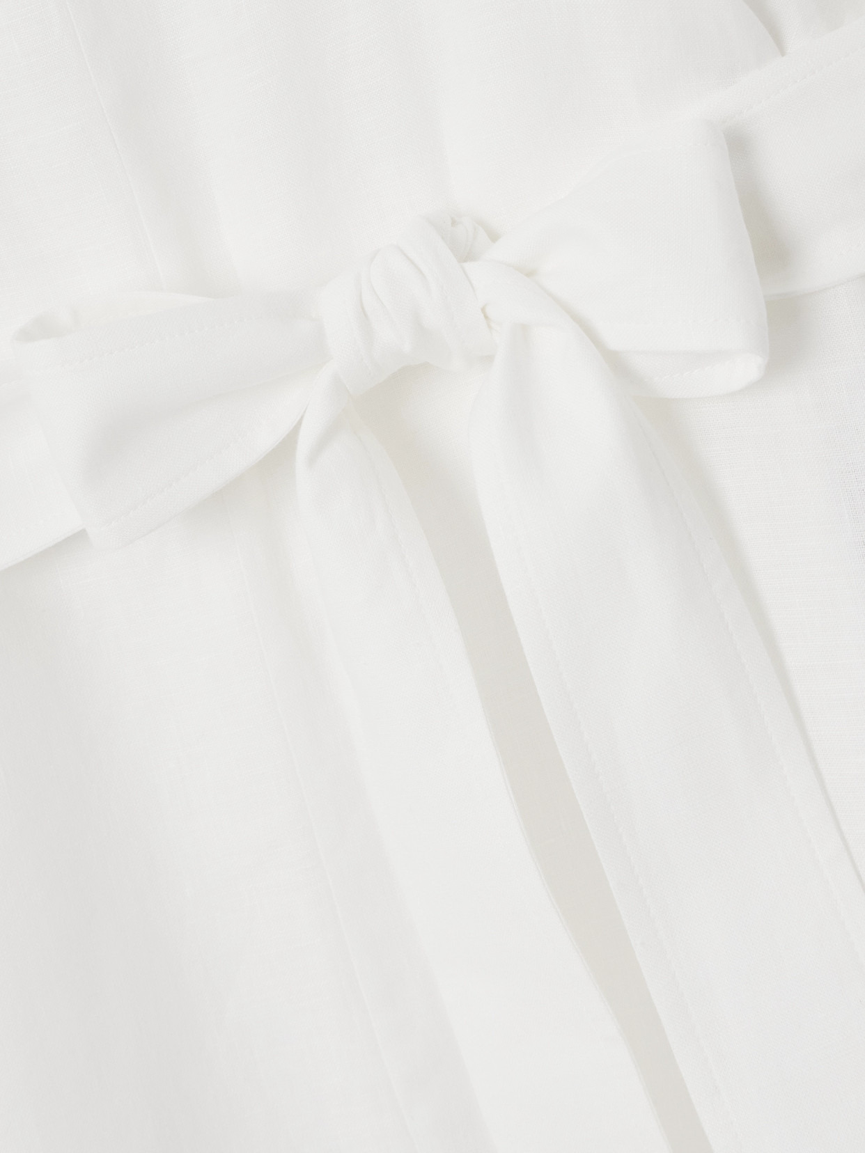 Belted Linen Dress - 4