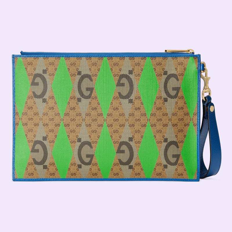 GG rhombus print pouch 5