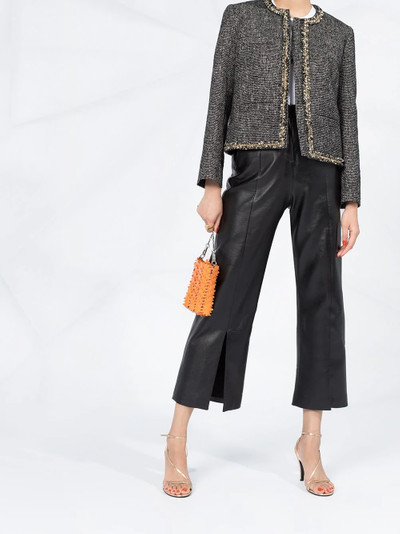 Sandro fringe-trim tweed jacket outlook