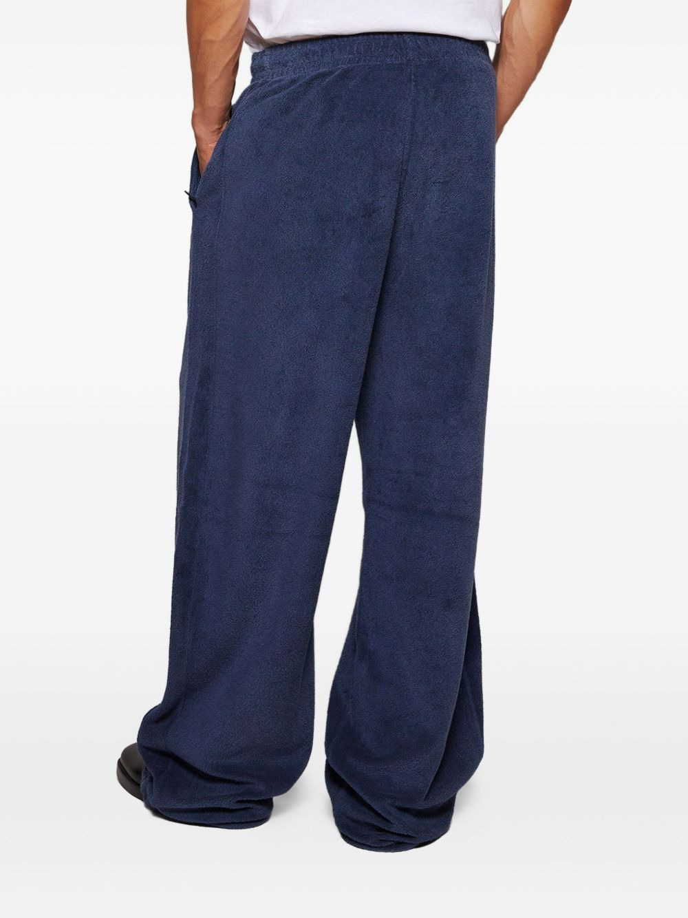 embroidered fleece trousers - 4