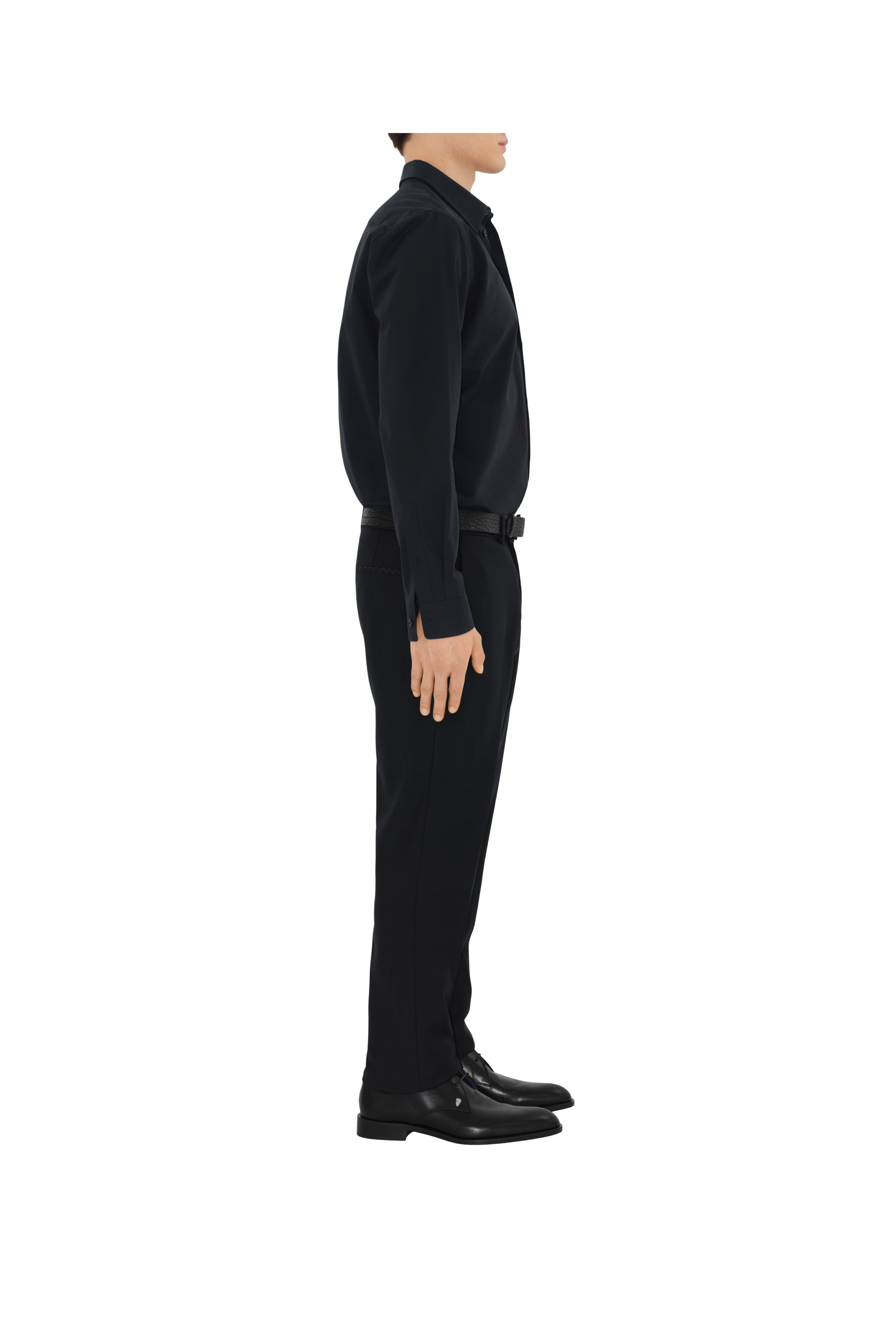 burberry Slim Fit Cotton Formal Shirt in Black at Nordstrom - 3