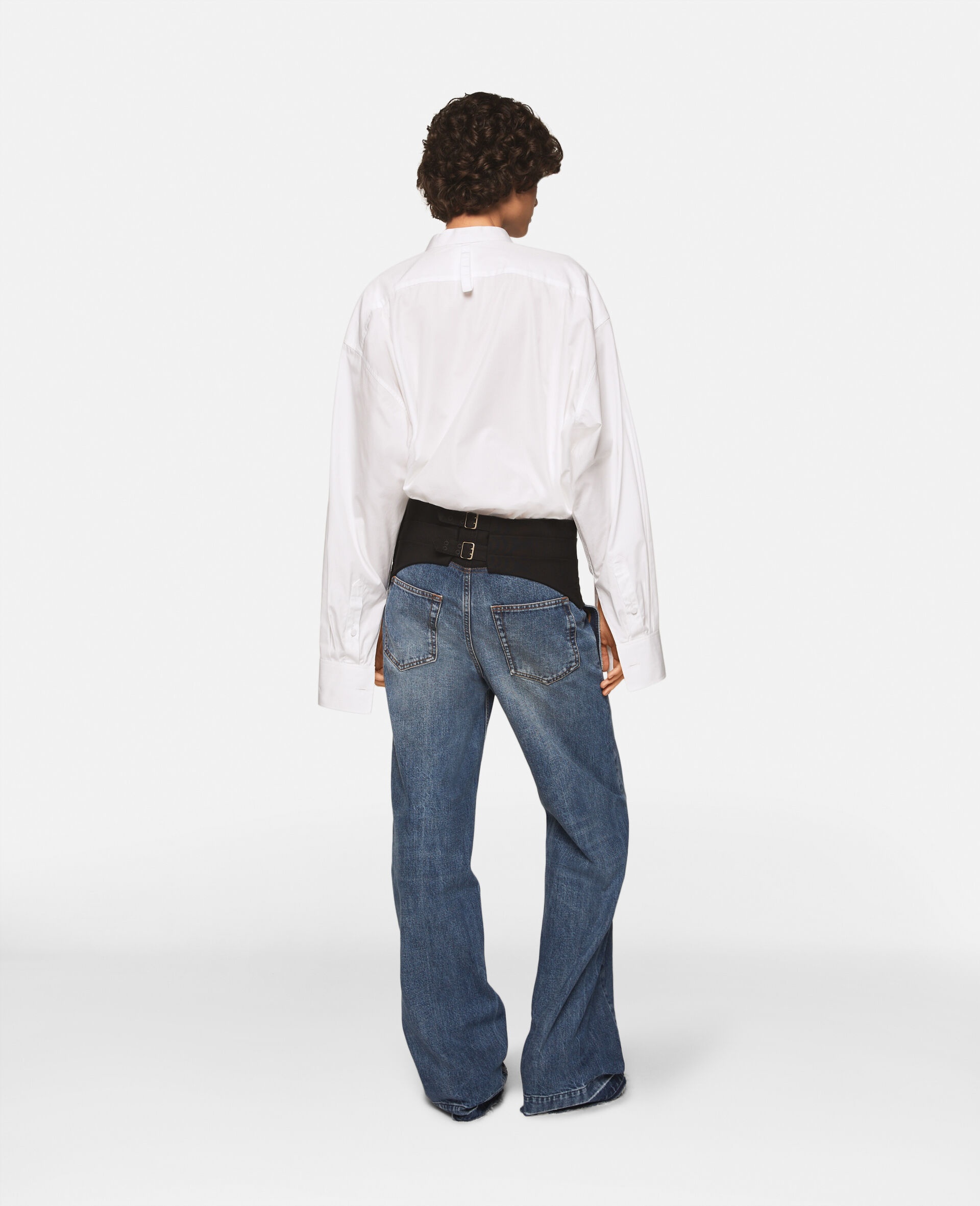 Tuxedo-Inspired Denim Jeans - 4