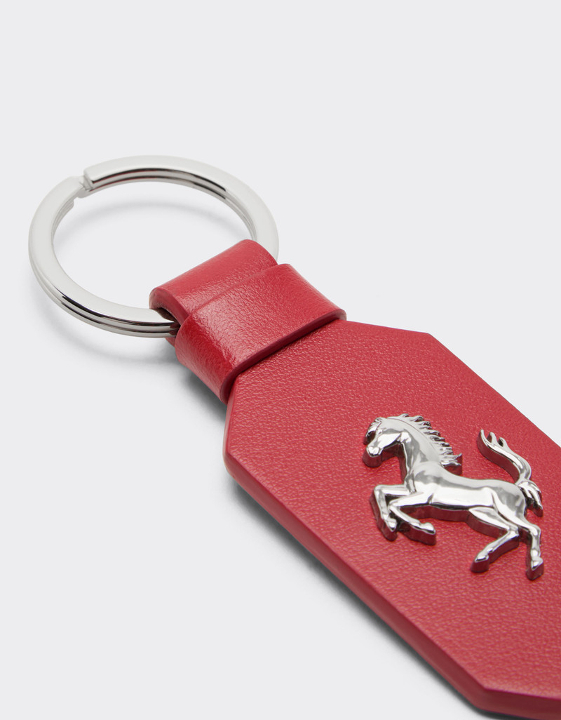 Leather keyring with Prancing Horse 4