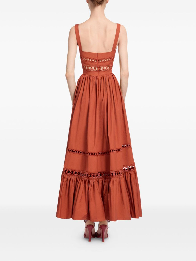 trim-embellished cotton midi dress 3