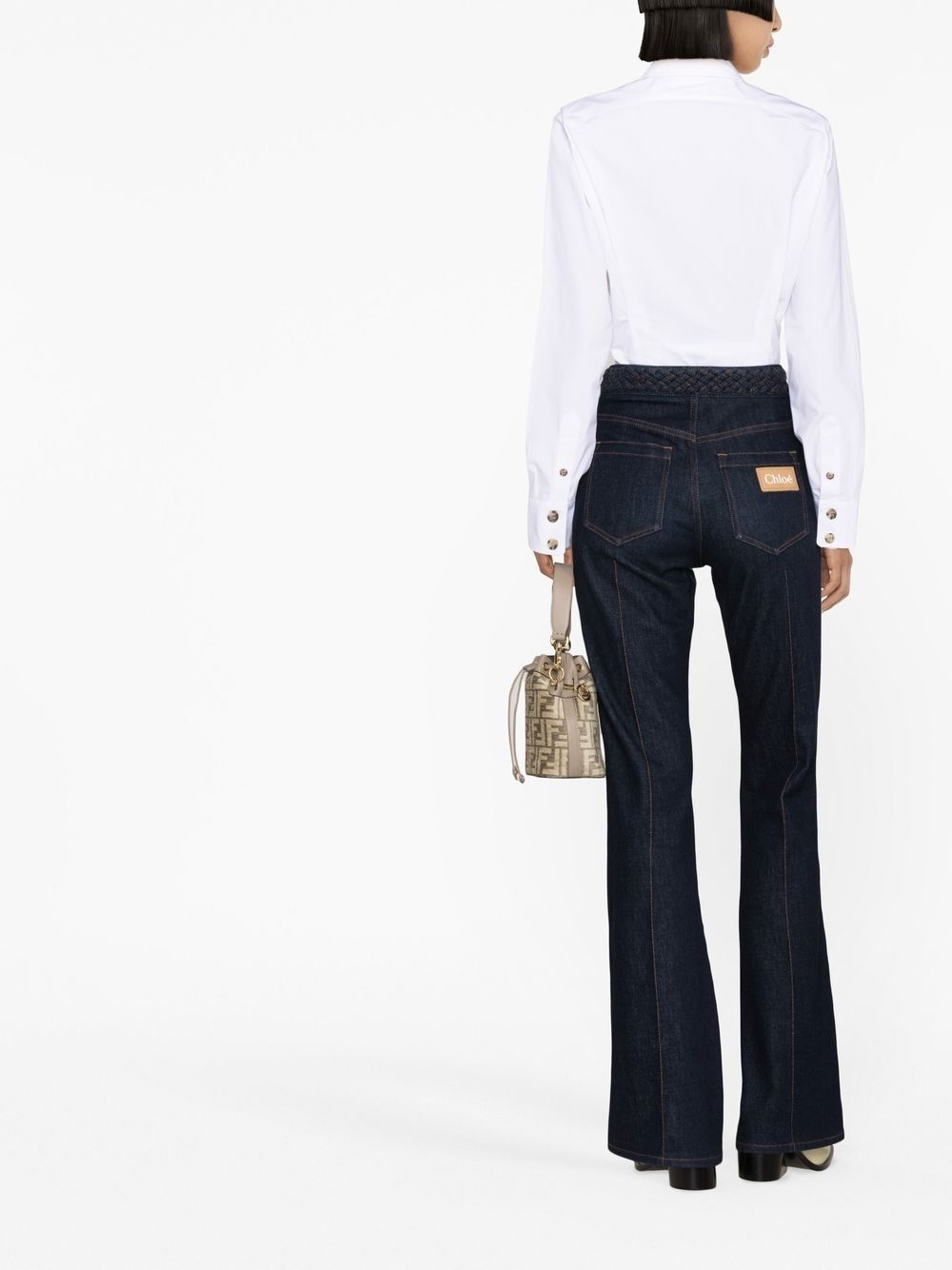 cropped cotton shirt - 4