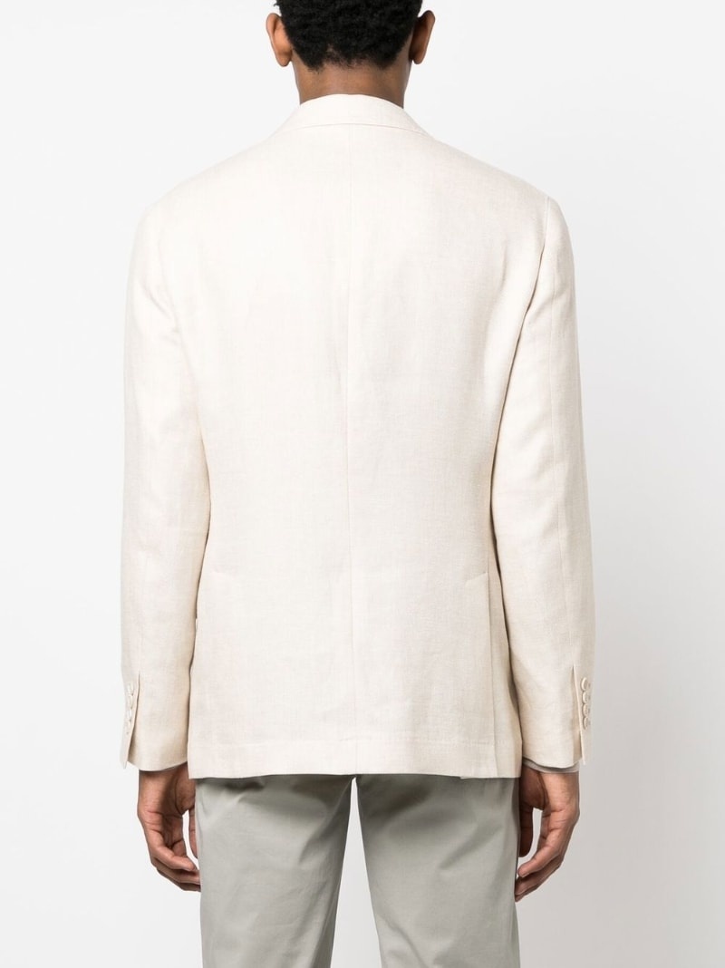 notched-laples single-breasted blazer - 4