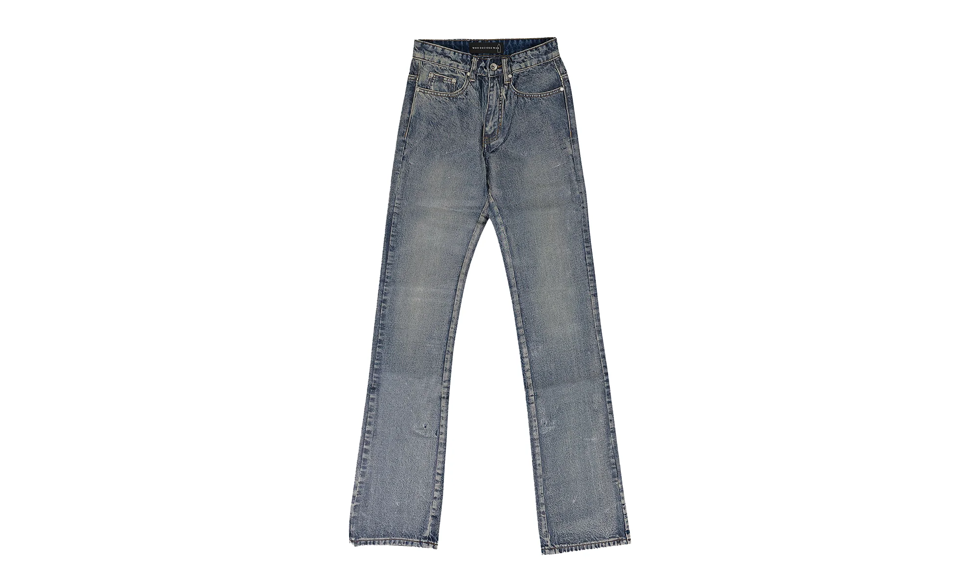 WAXED STRAIGHT-FIT JEANS "INDIGO" 11200500010 - 1