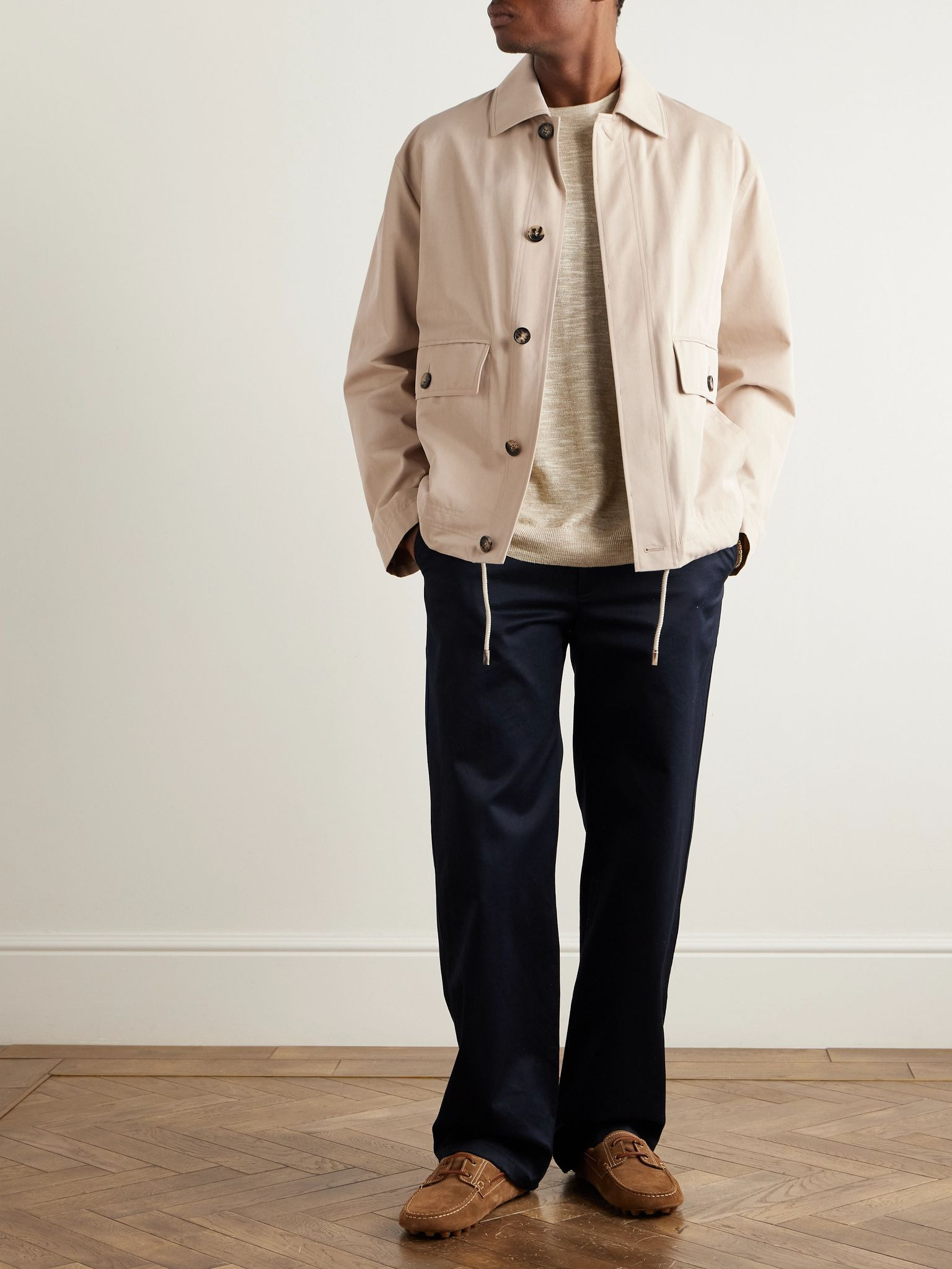 Rudolf Rain System® Cotton-Blend Gabardine Blouson Jacket Beige - 2