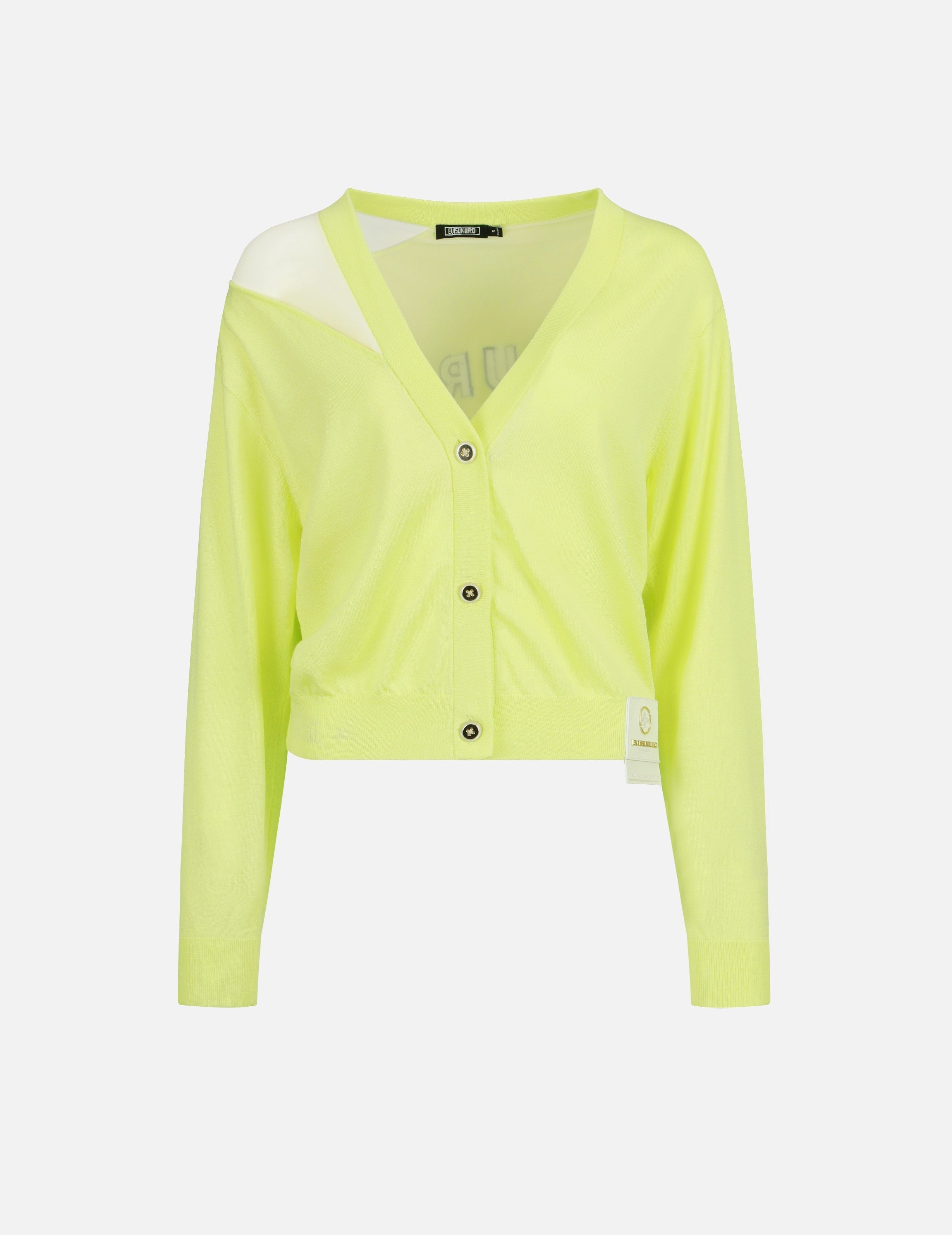 Mock Cut-out Shoulder Cardigan - 2