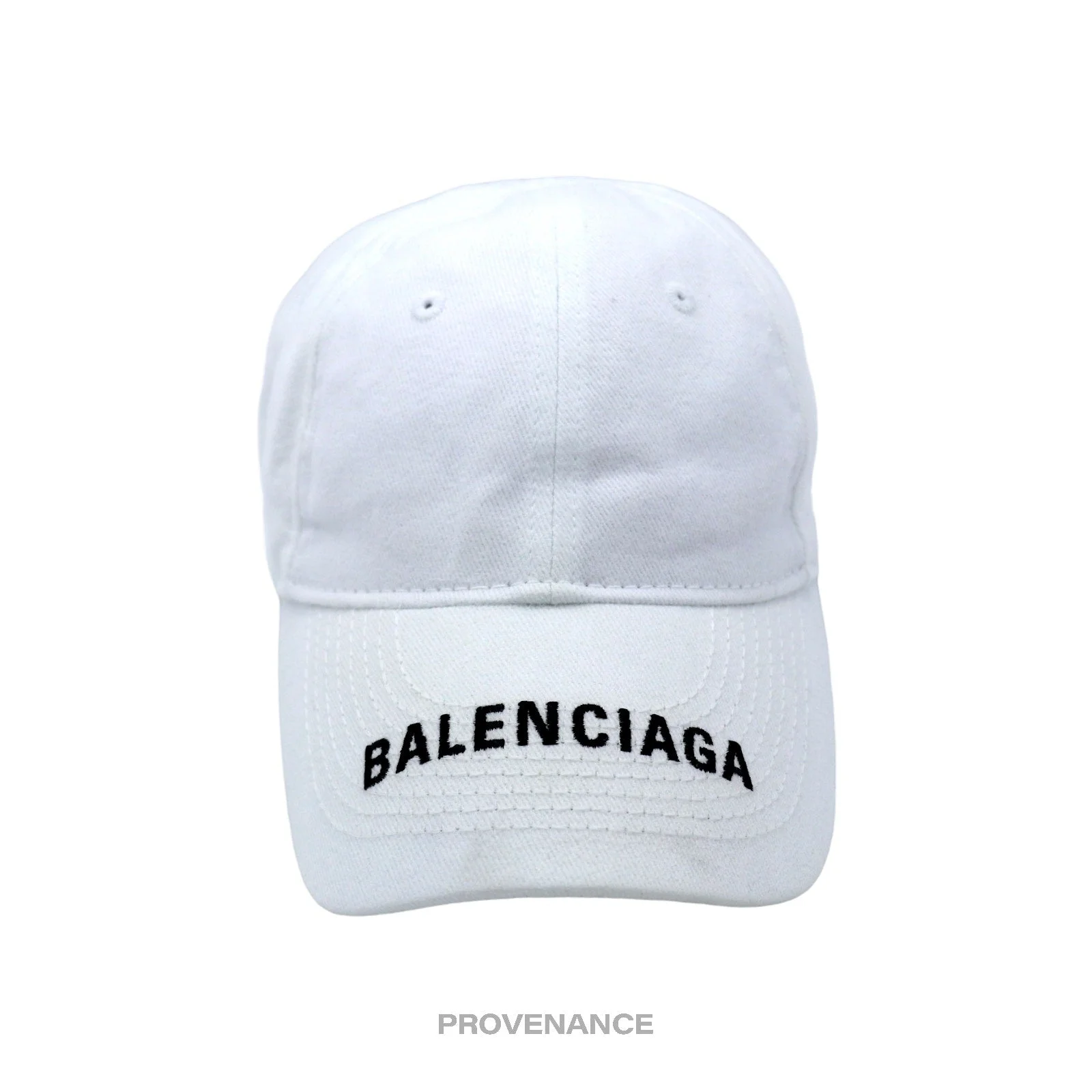 Balenciaga Embroidered Logo Cap - White - 1