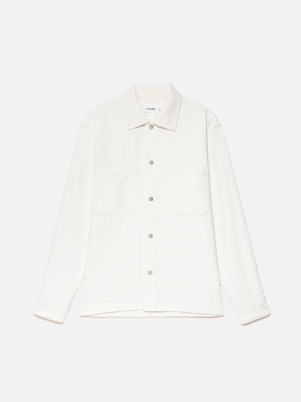 Relaxed Double Pocket Shirt in Off White - 1