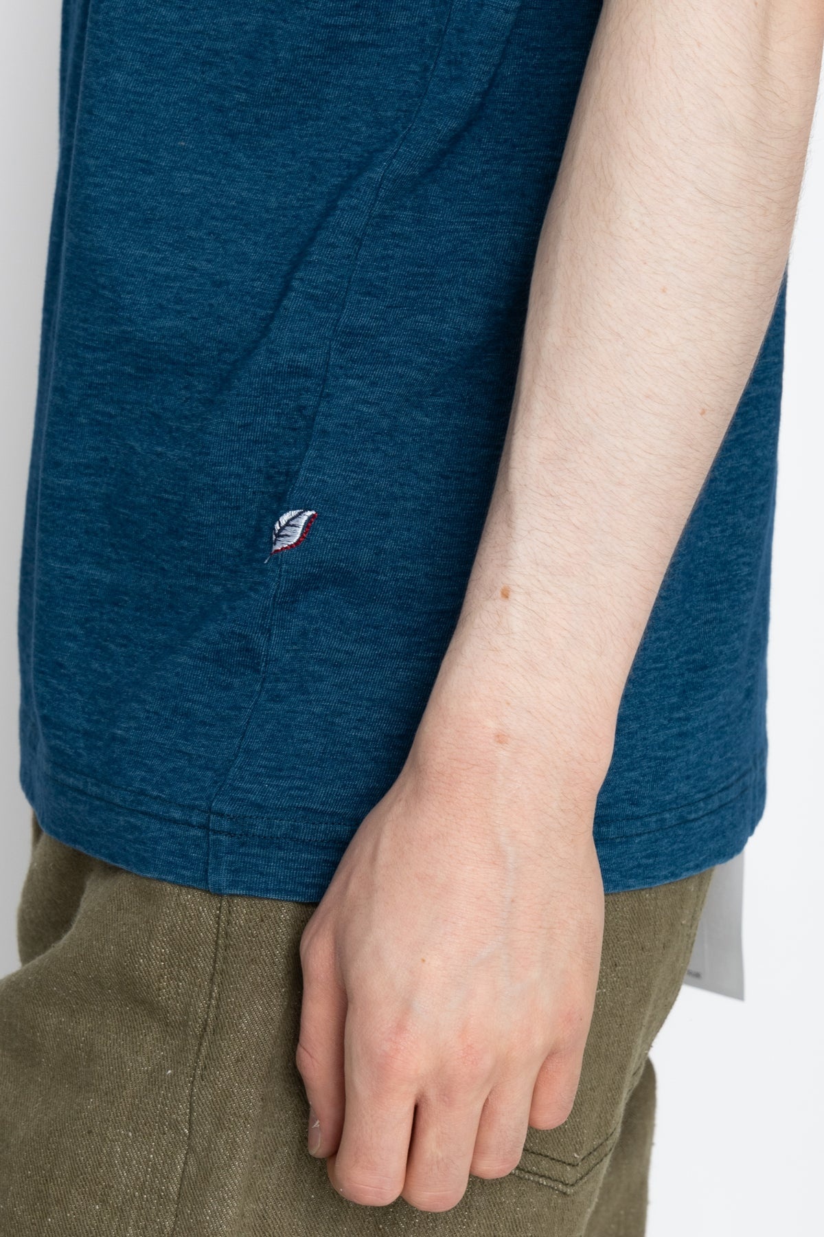 Indigo Jersey Crew Neck T-shirt - Greencast Indigo - 6