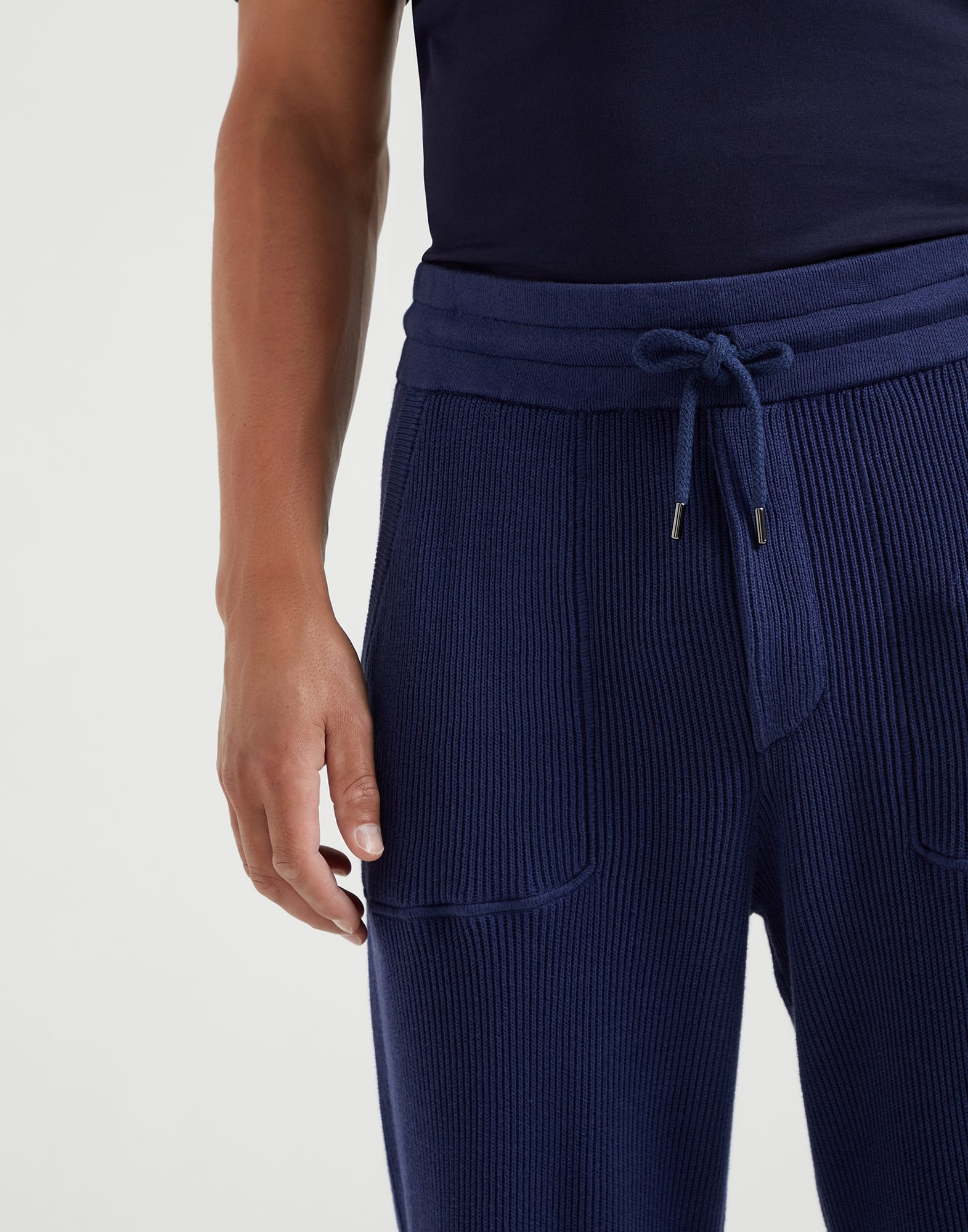 パンツ BRUNELLO CUCINELLI English ribbed trousers Brunello Cucinelli Cotton Lurex English Ribbed Straight-Leg