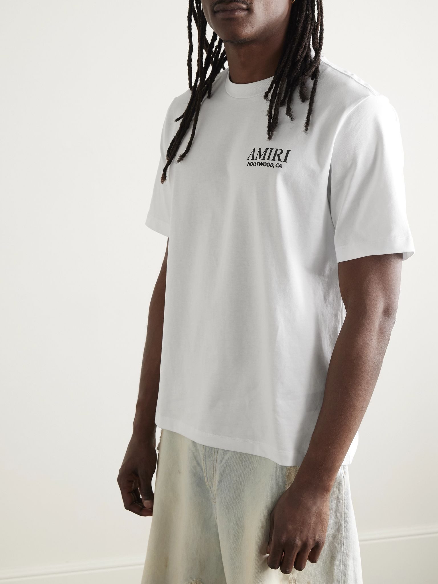 Bones Stacked Logo-Print Cotton-Jersey T-Shirt White - 3