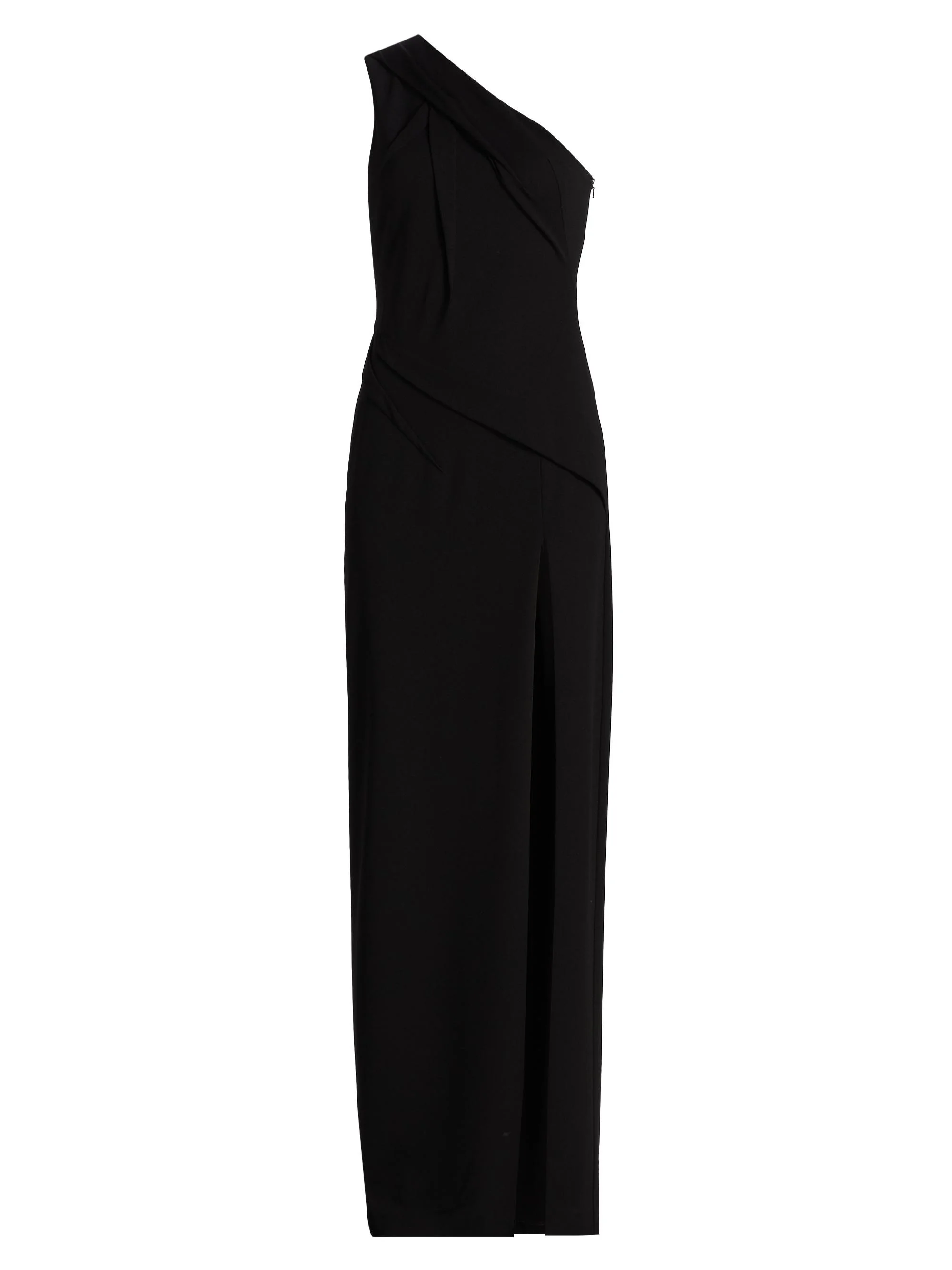 Women's Arliss One-Shoulder Crepe Gown - Black - 1