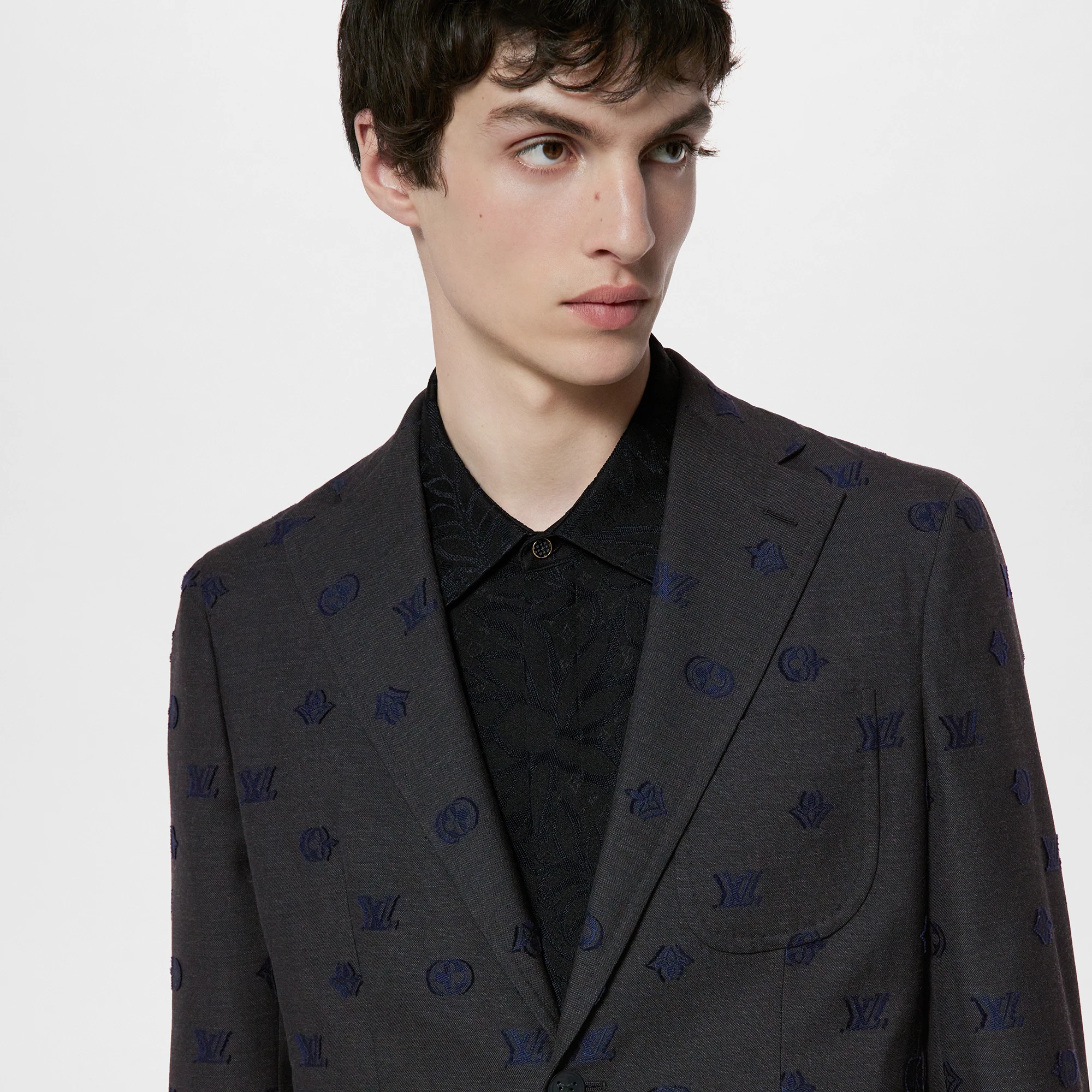 Single-Breasted Wool Blend Napolitana Jacket - 4