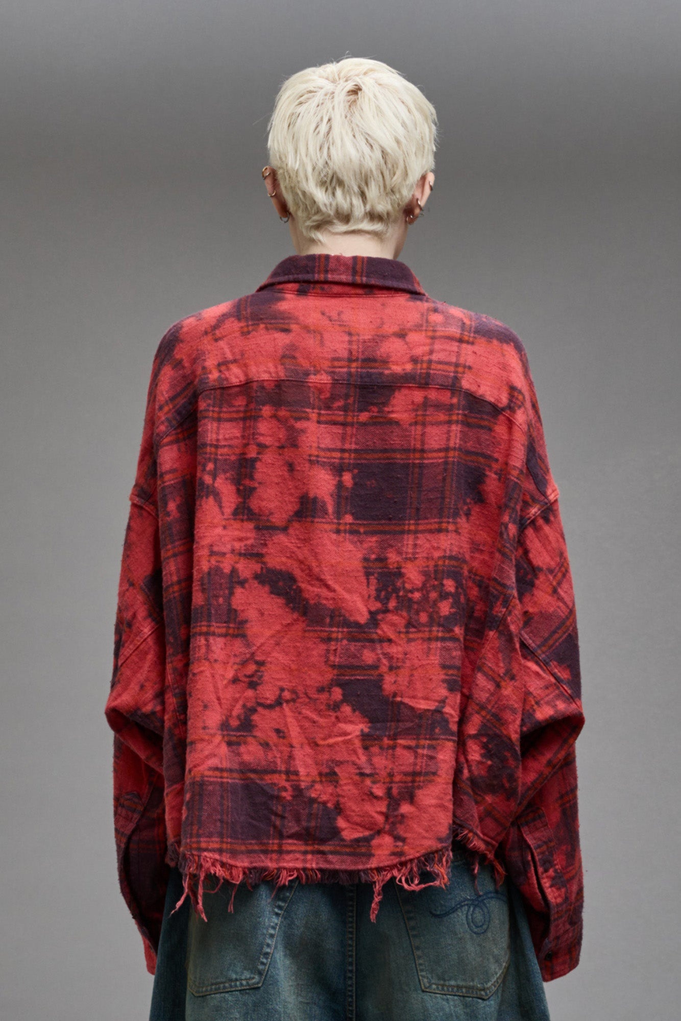 CROPPED WORKSHIRT - DUSK RED PLAID - 7