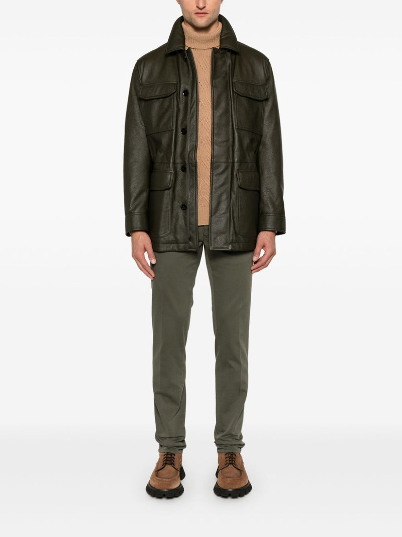 Brioni leather sahariana jacket outlook