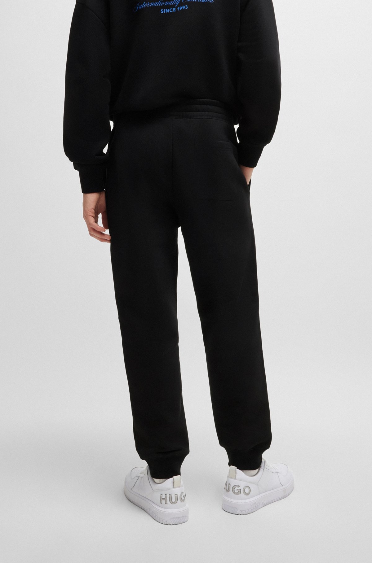 COTTON-TERRY TRACKSUIT BOTTOMS WITH LOGO PRINT - 5