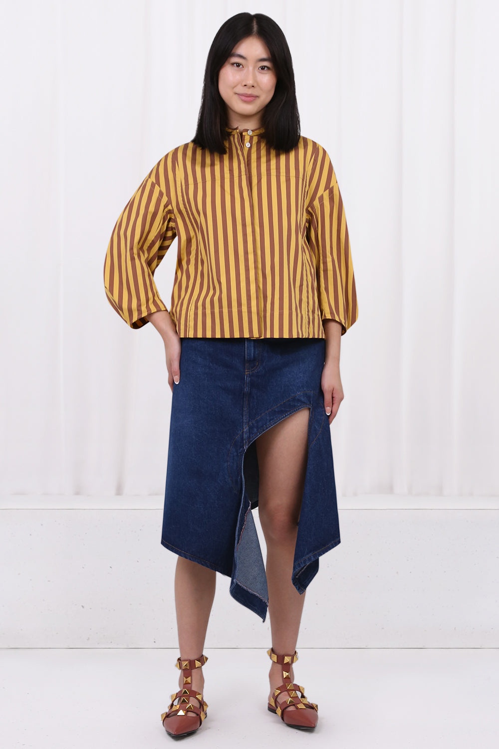 STRIPE COTTON SHIRT | YELLOW - 2