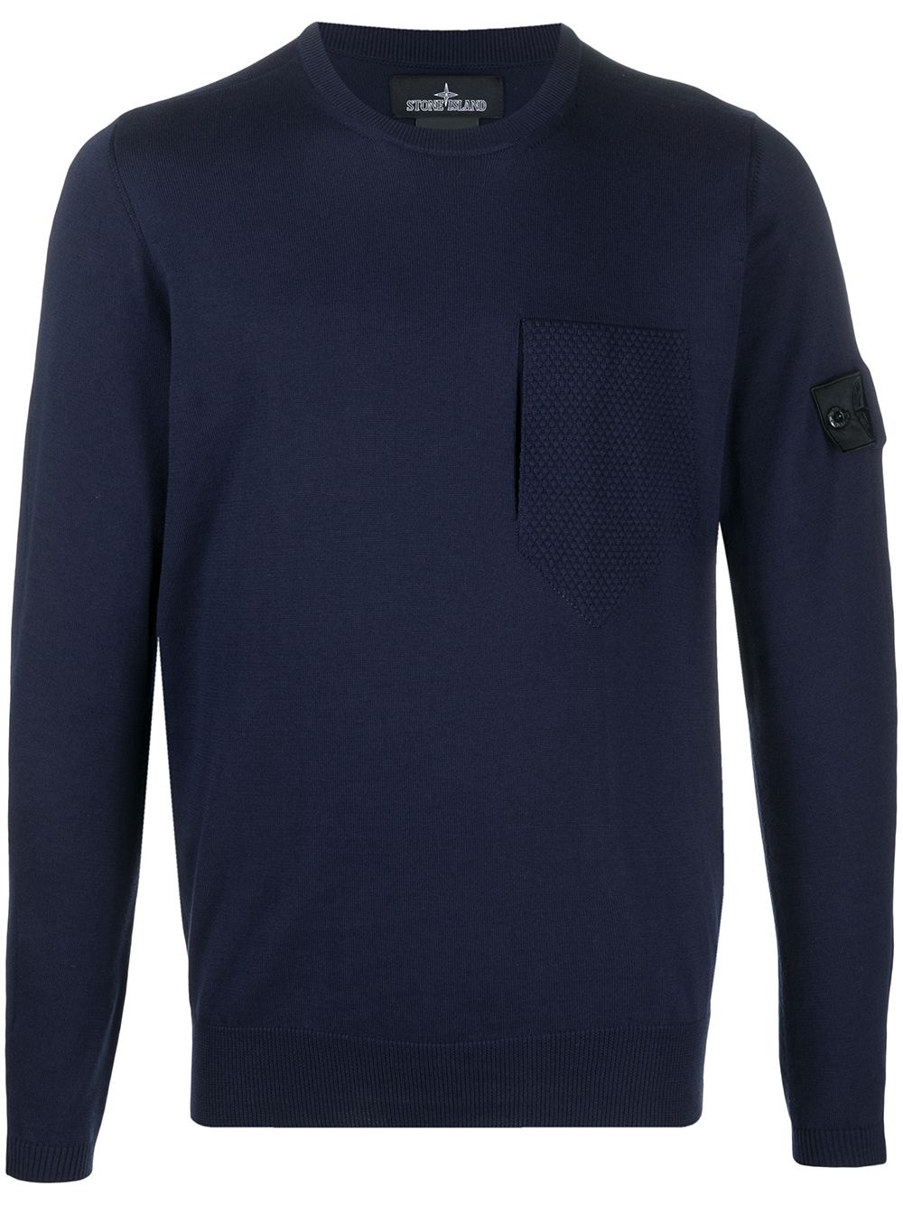 crew neck fine knit jumper - 1