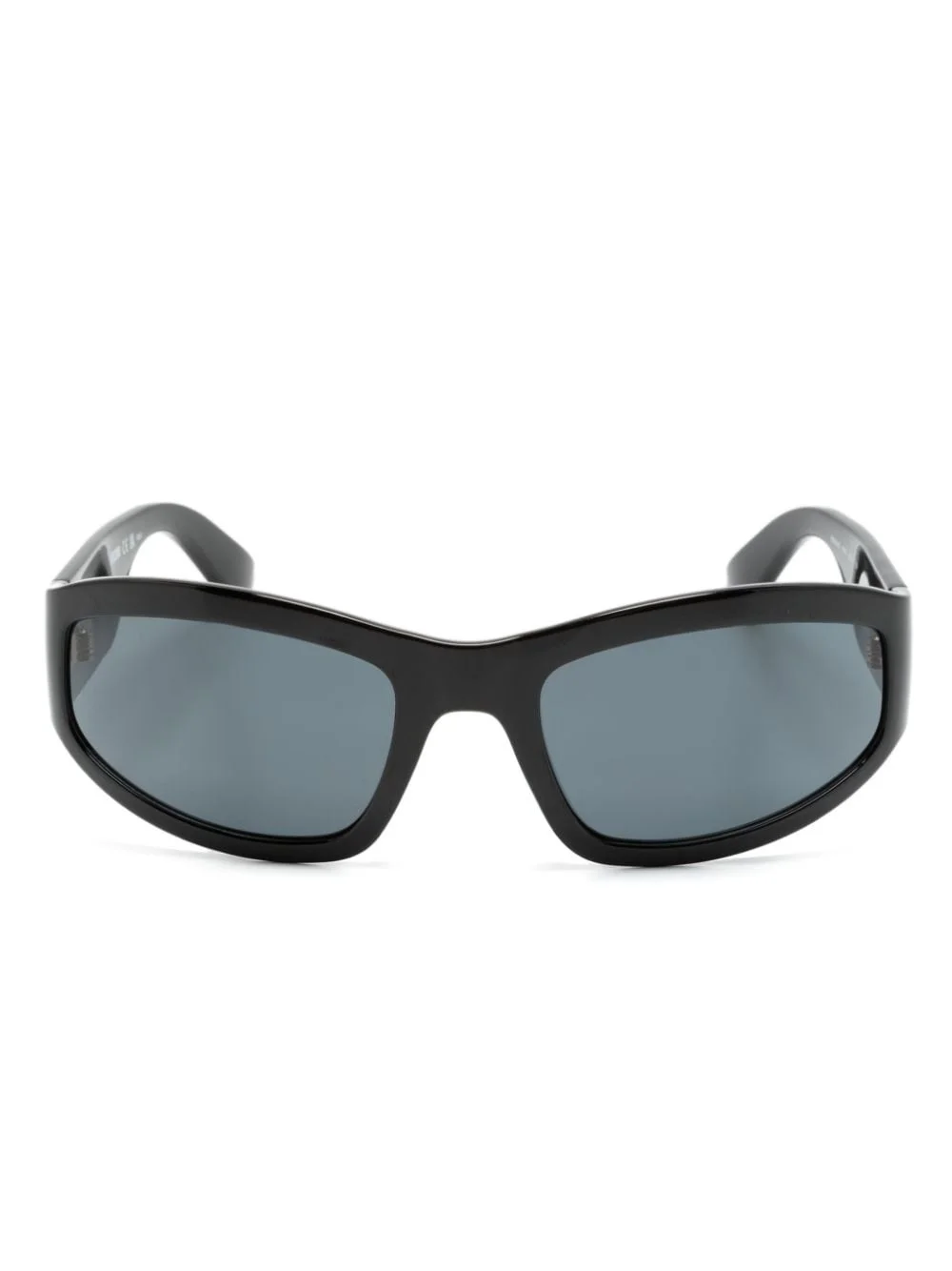 biker-style frame sunglasses - 1