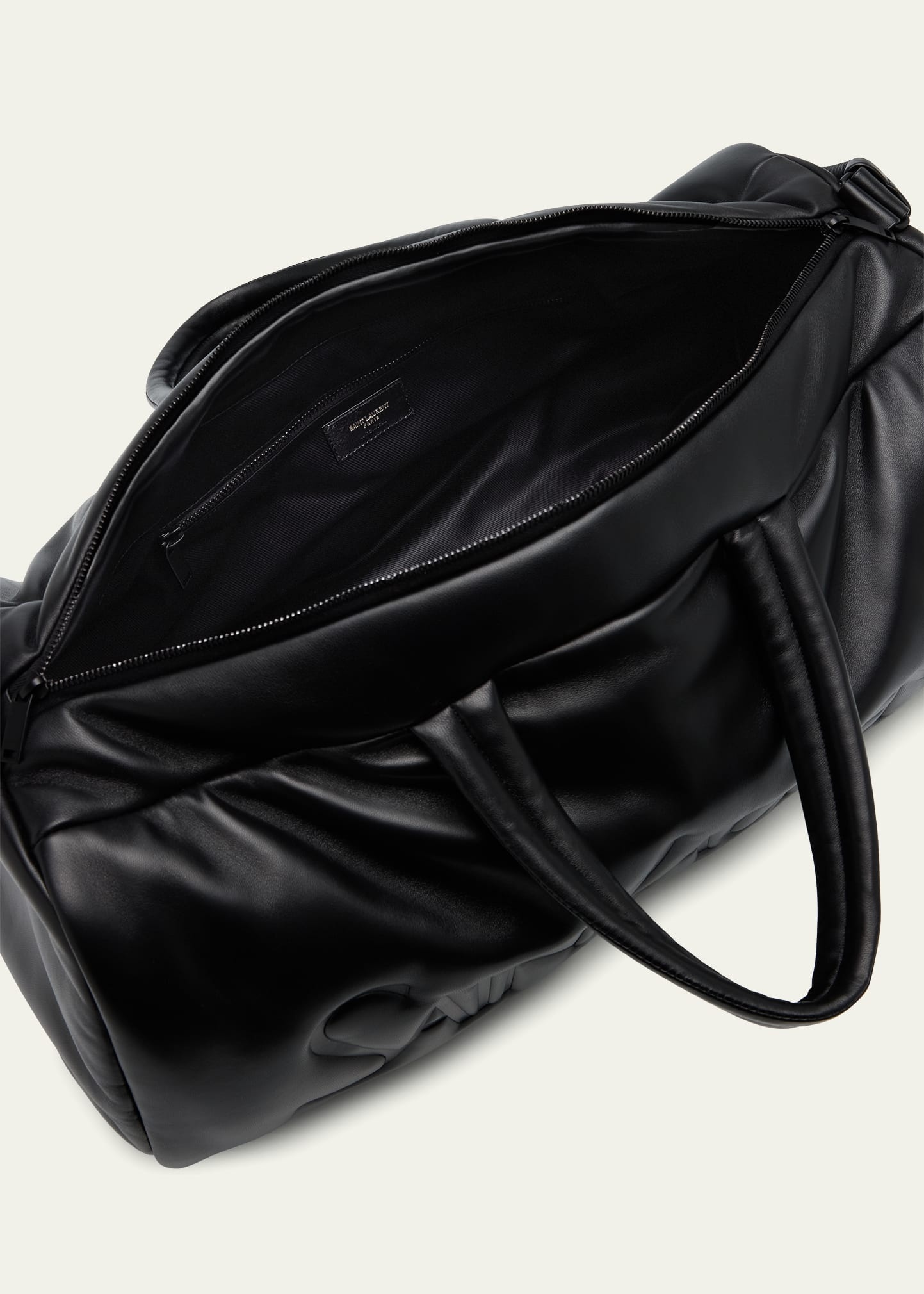 Men's Leather Logo Duffel Bag - 4