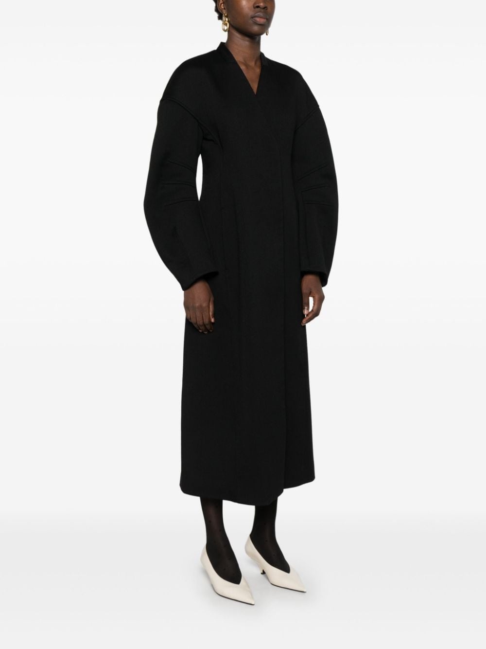 V-neck coat - 3