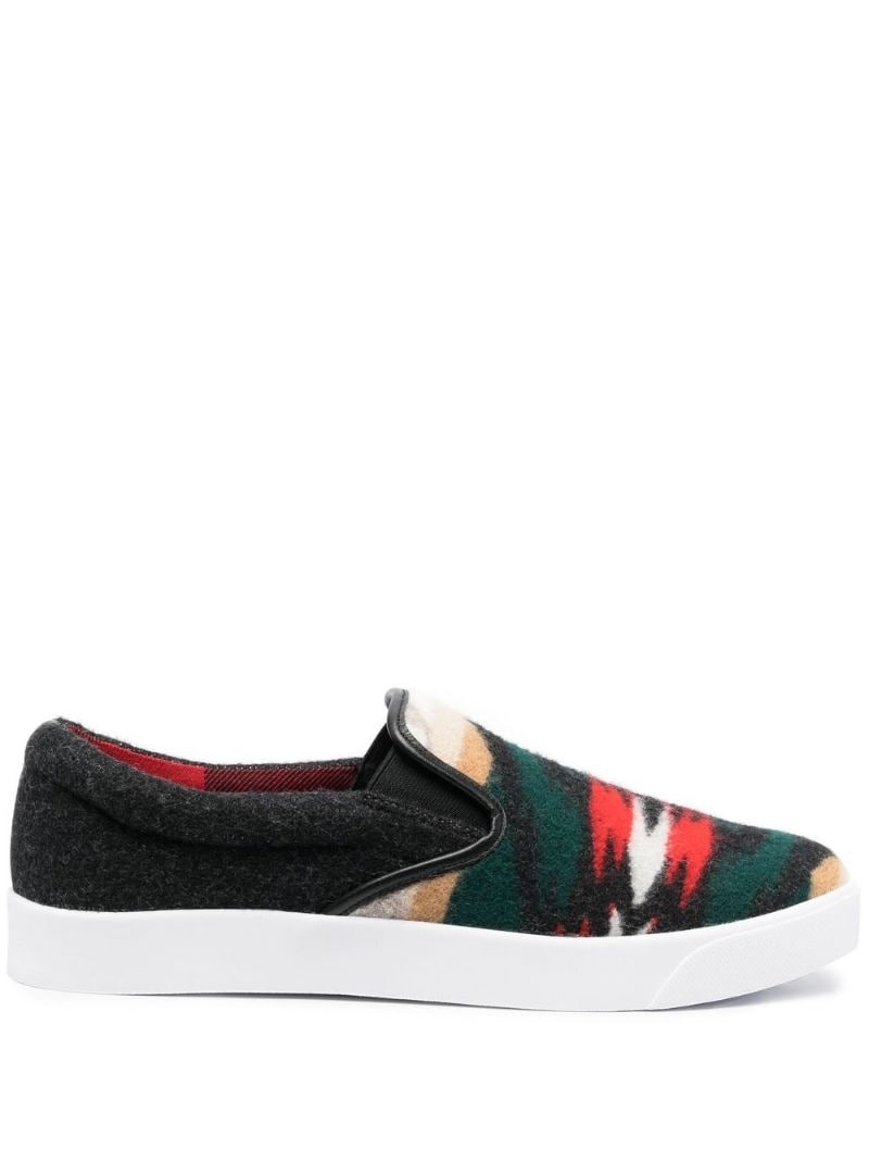 abstract-pattern wool sneakers - 1
