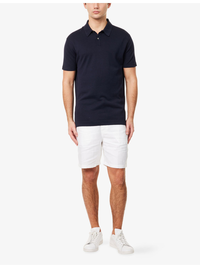 Derek Rose Jacob Short-Sleeve Cotton-Knit Polo Shirt outlook