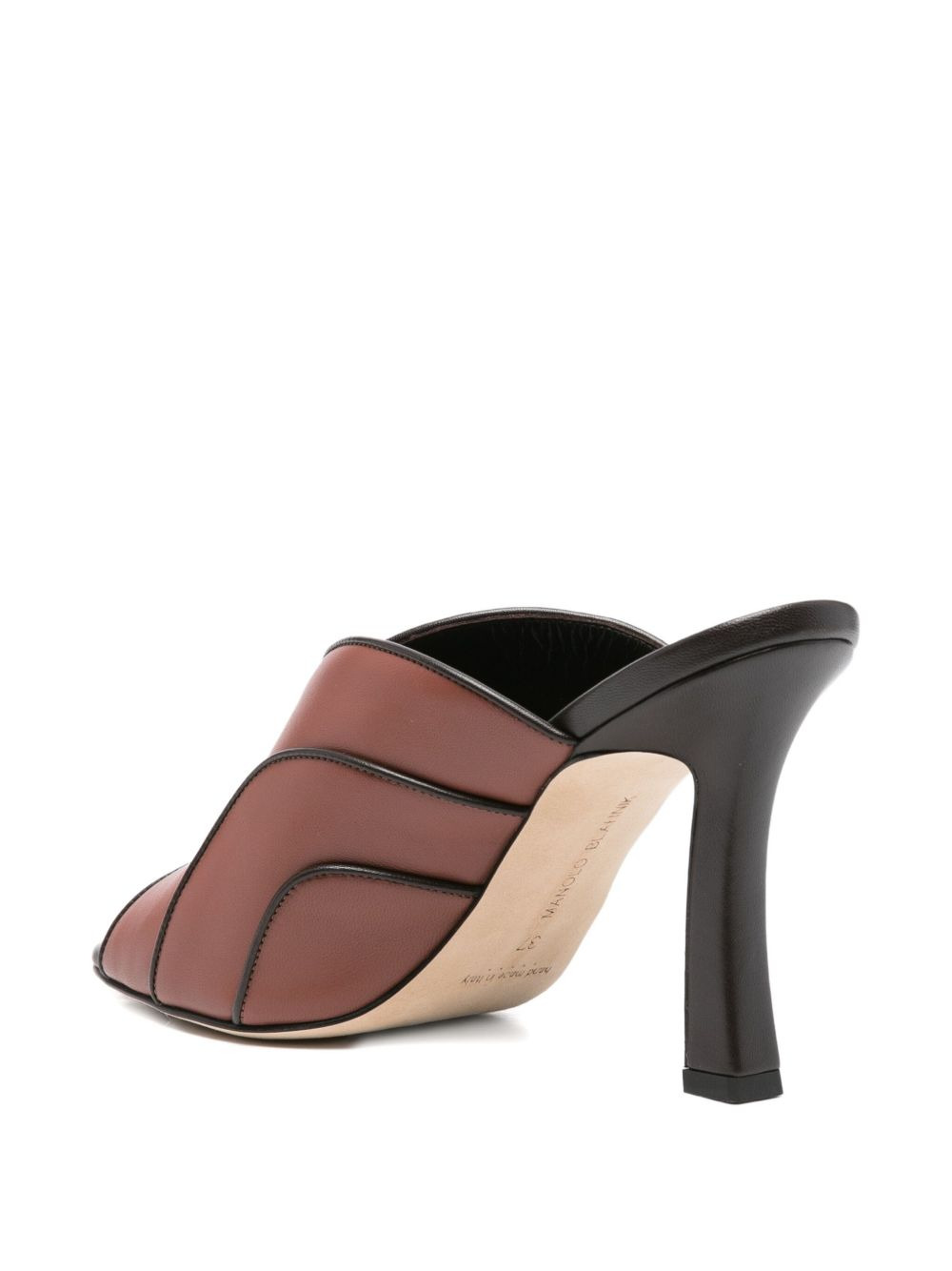 100mm Nikabo leather panelled sandals - 3