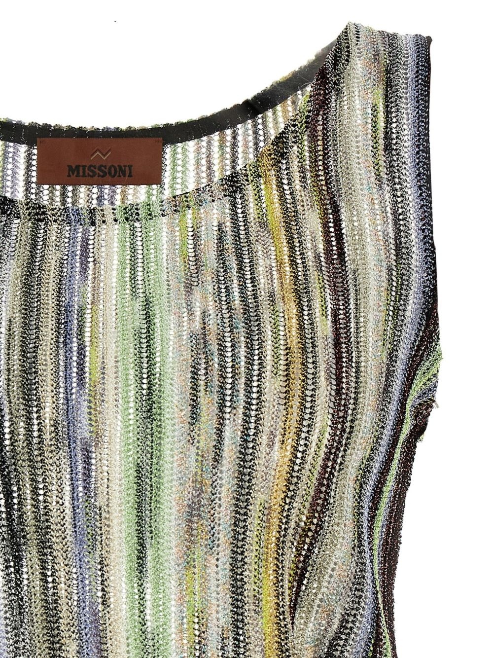 striped lamé top - 3