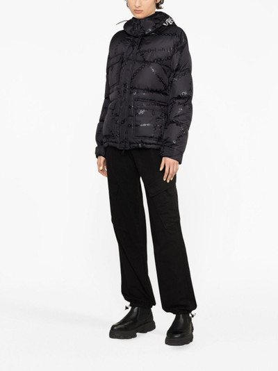 VERSACE JEANS COUTURE chain-print puffer jacket outlook