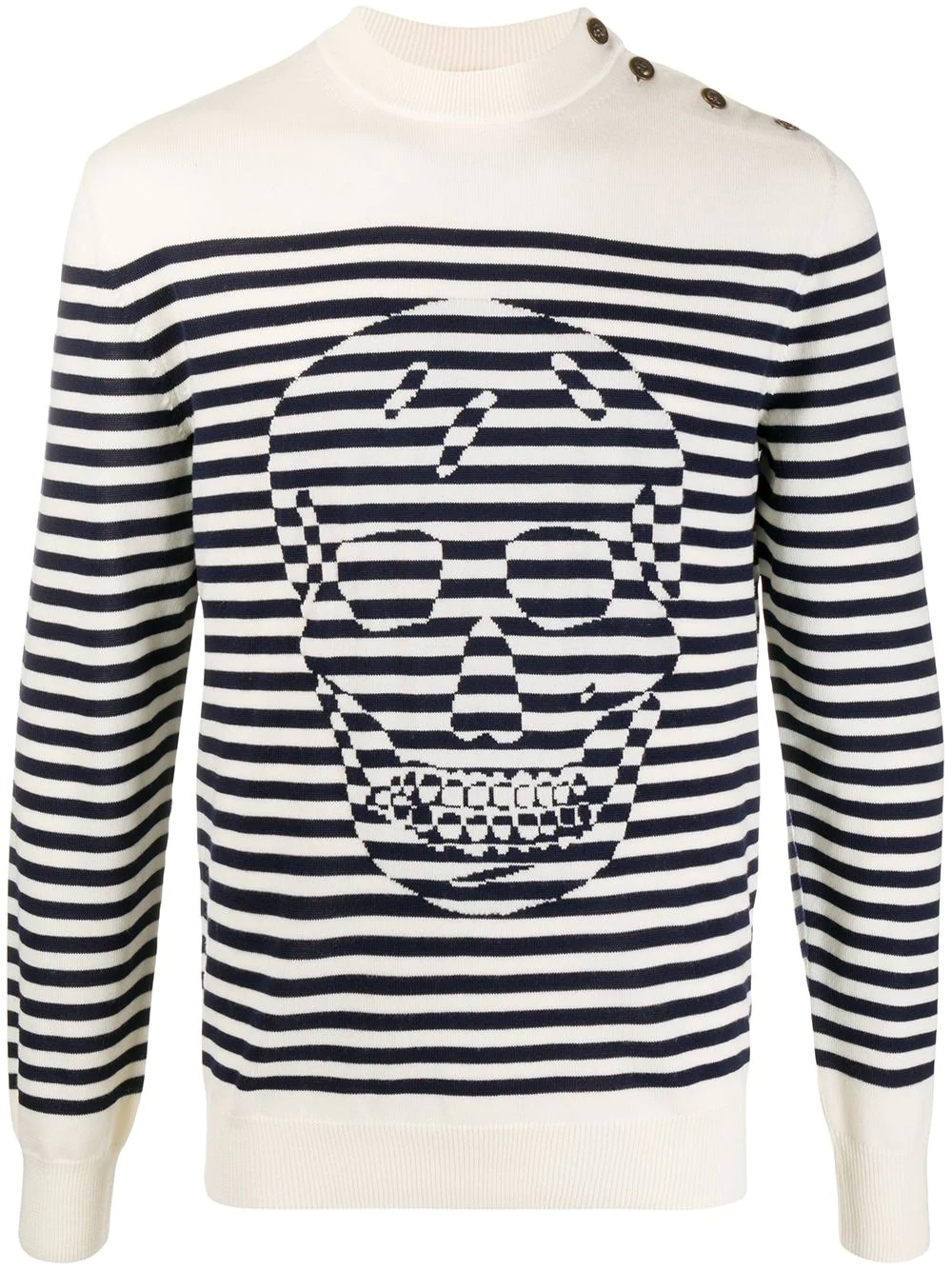 optical illusion skull sweater - 1