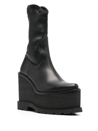 sacai 140mm leather wedge cowboy boots outlook