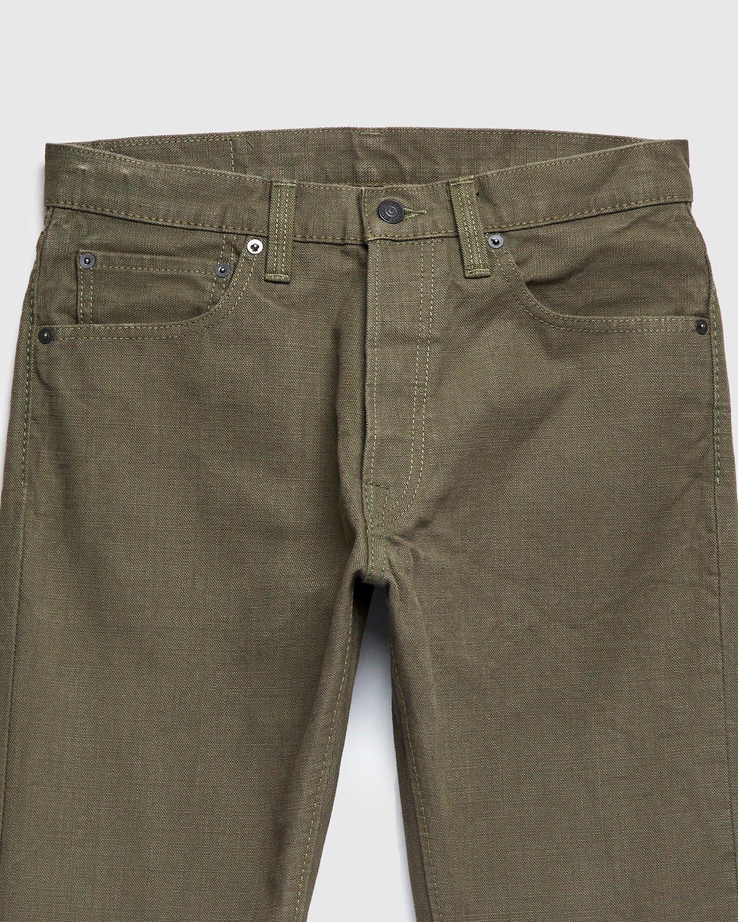 1175 "Olive" 13.5oz Duck Canvas Pants - Relaxed Tapered Fit - 4