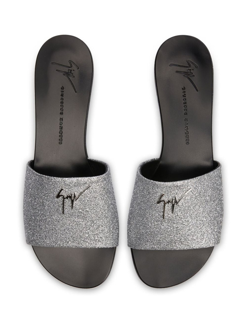 Shirley glitter-detail flat sandals 4
