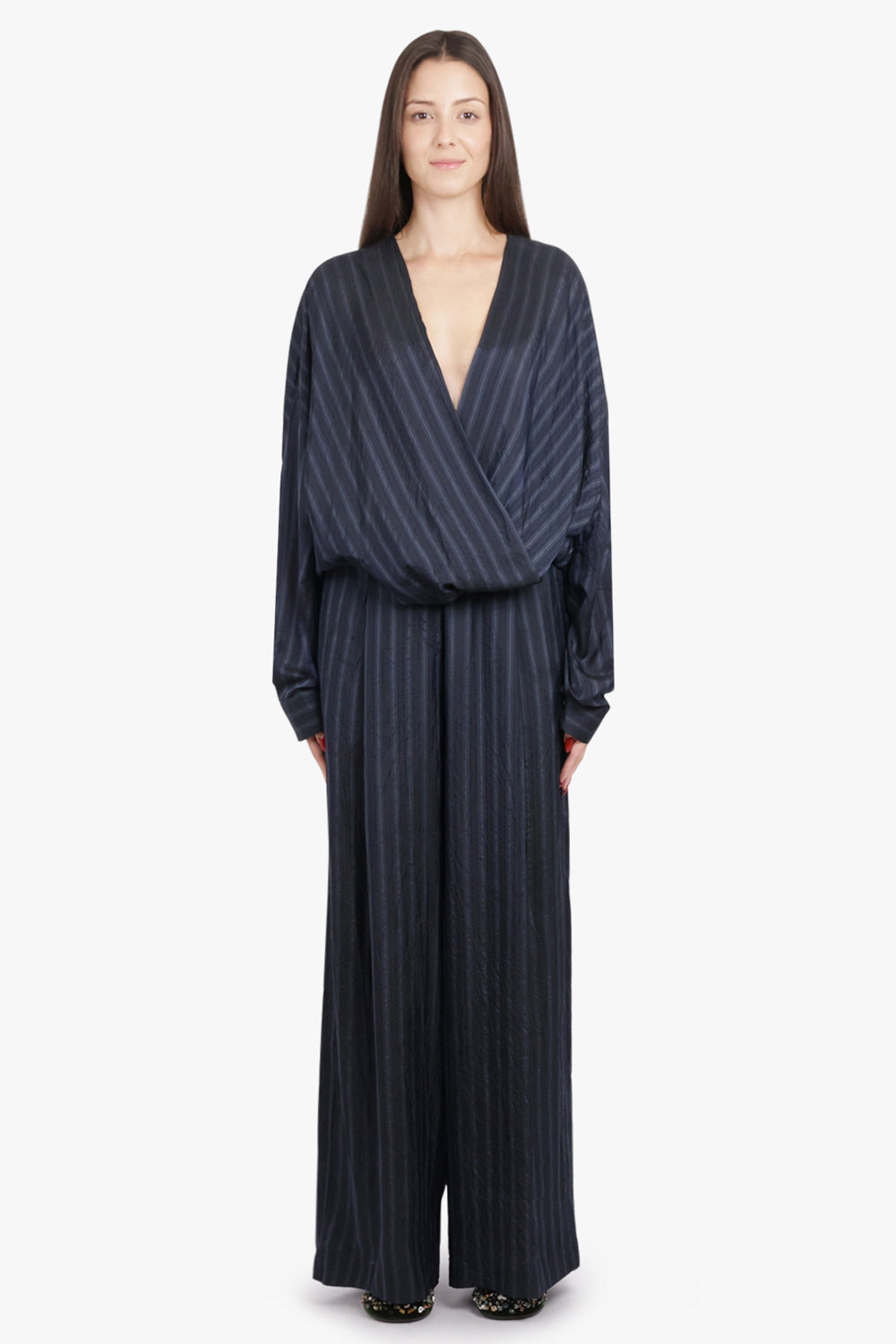 PILA STRIPE WIDE LEG PANT | NAVY - 4