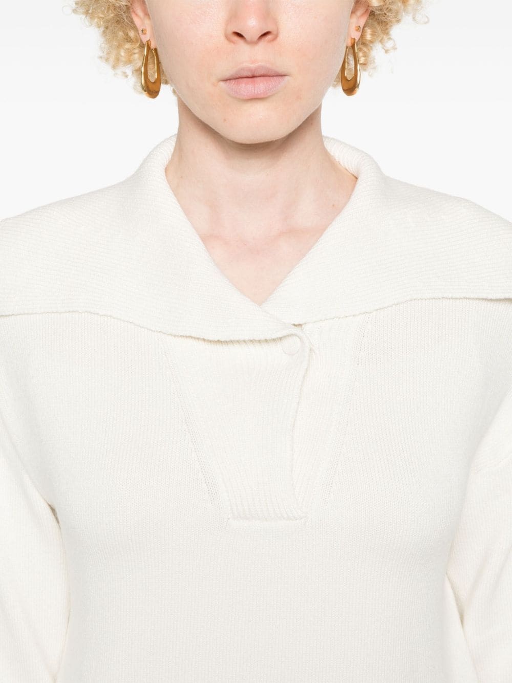 knitted polo sweater - 5