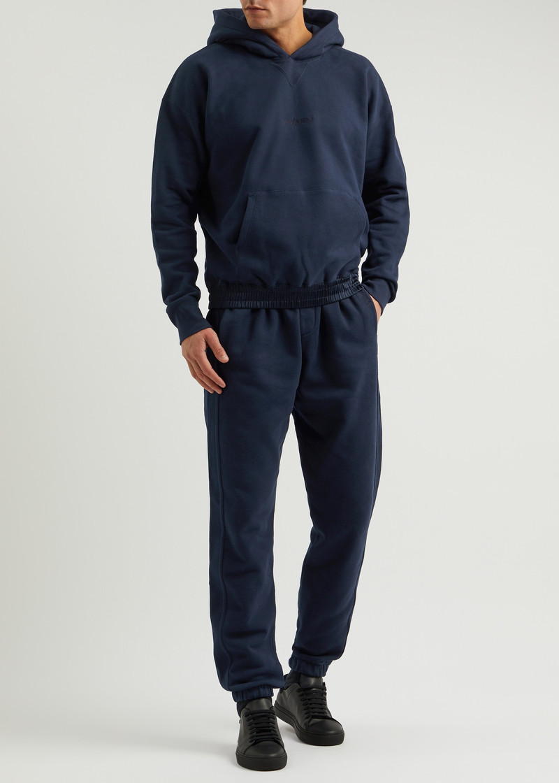 SAINT LAURENT Logo-embroidered cotton sweatpants outlook