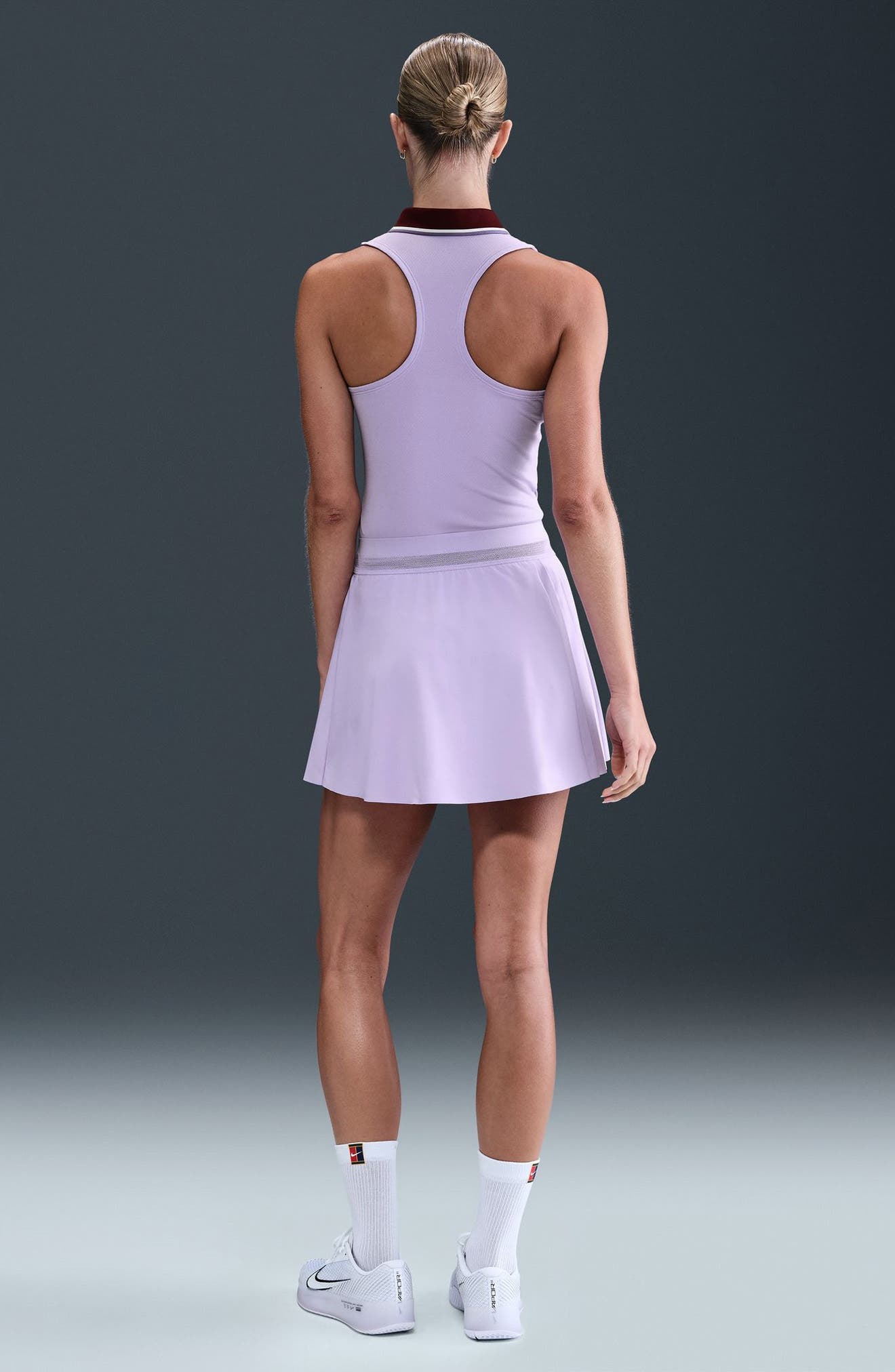 Nike Dri-FIT Court Slam Racerback Tank in Hydrangeas/Dark Team Red at Nordstrom - 6