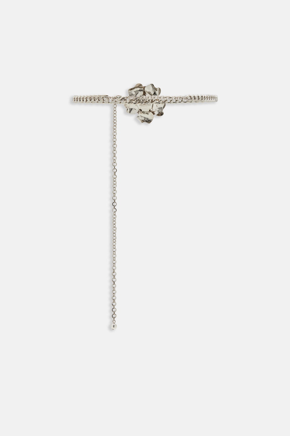 CHAIN BELT WITH ROSE EMBELLISHMENT - 2