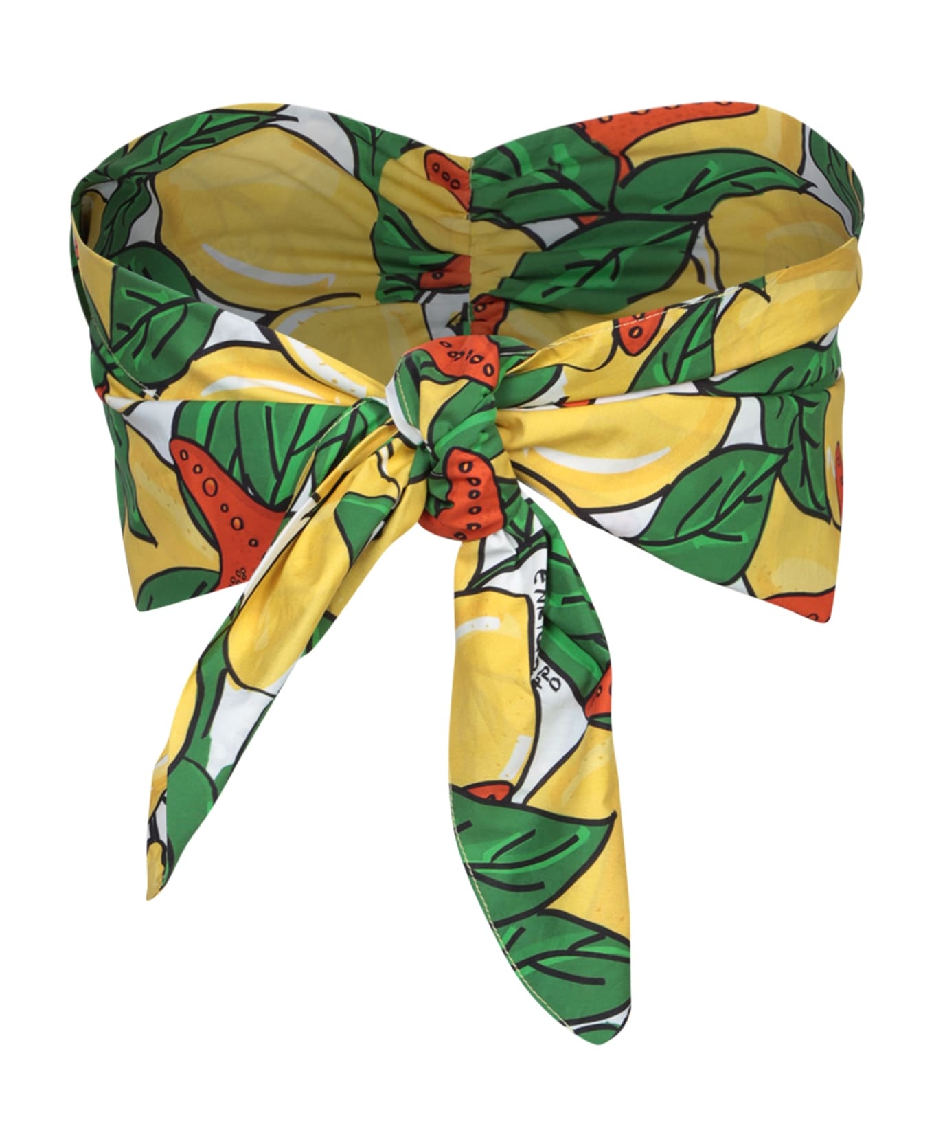 Alessandro Enriquez - Alessandro Enriquez Yellow Lemon Bow Top - 2